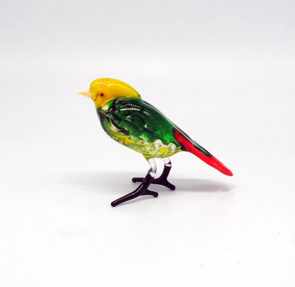 Art Glass Bird - Green Finch