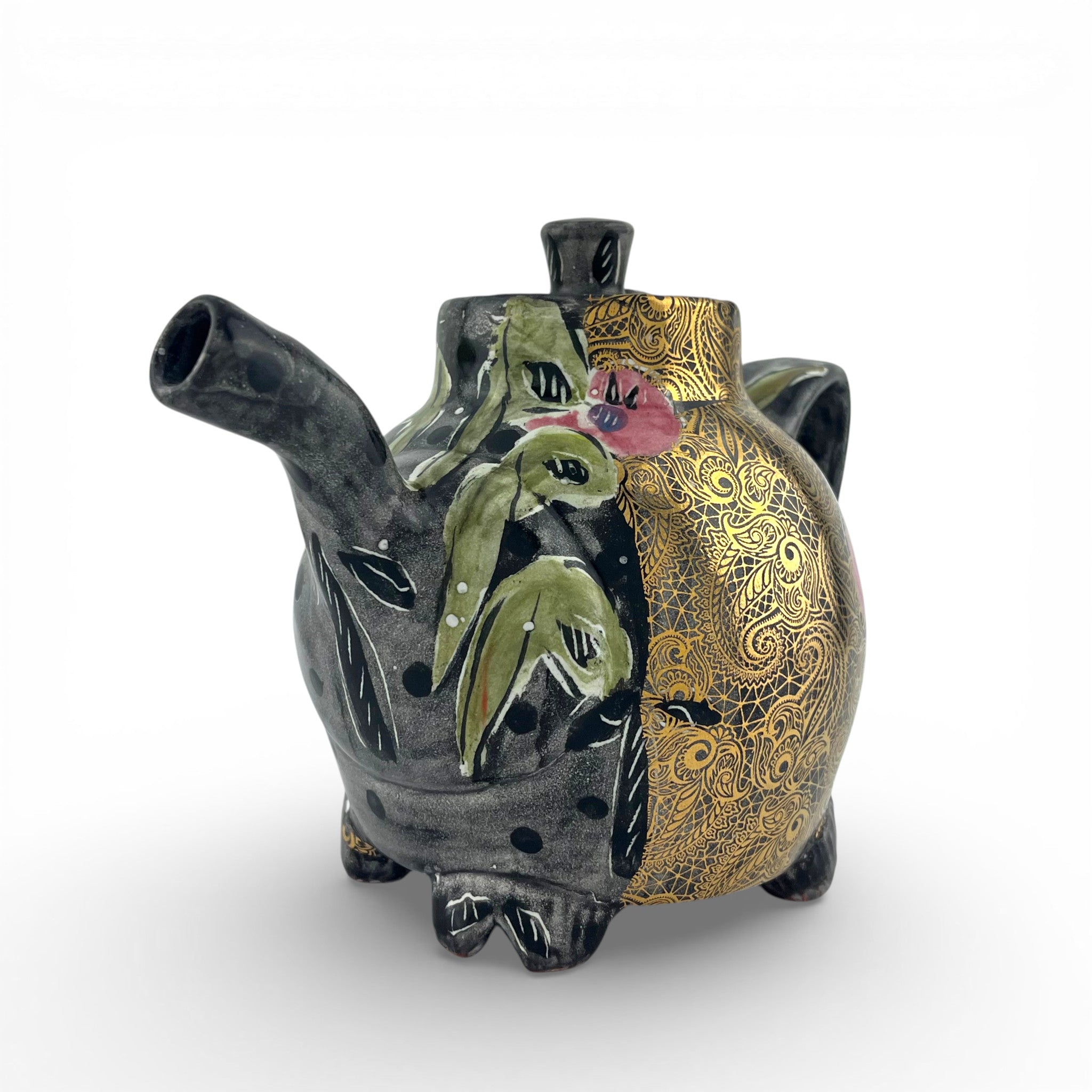 Posey Bacopoulos - Black Paisley Teapot