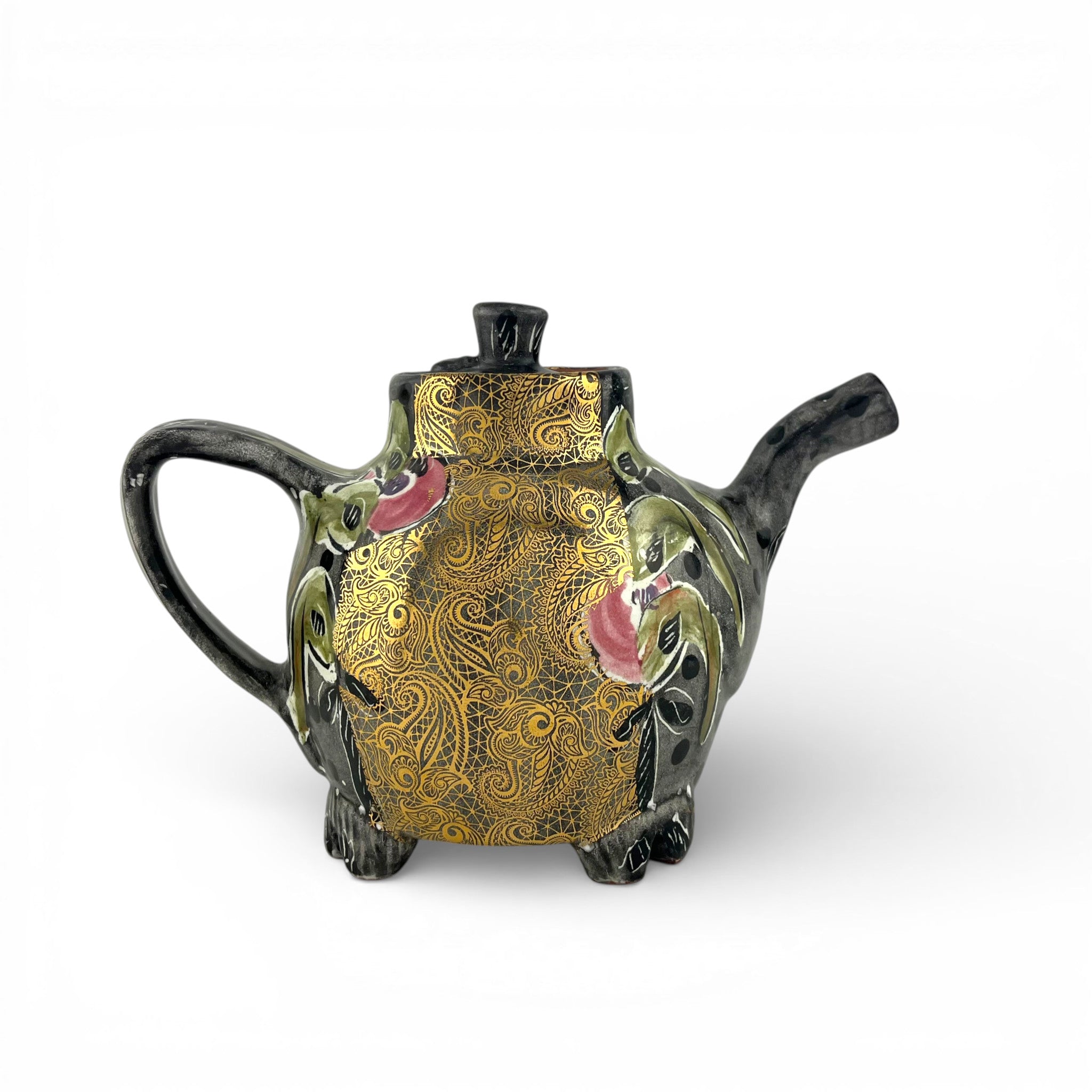 Posey Bacopoulos - Black Paisley Teapot