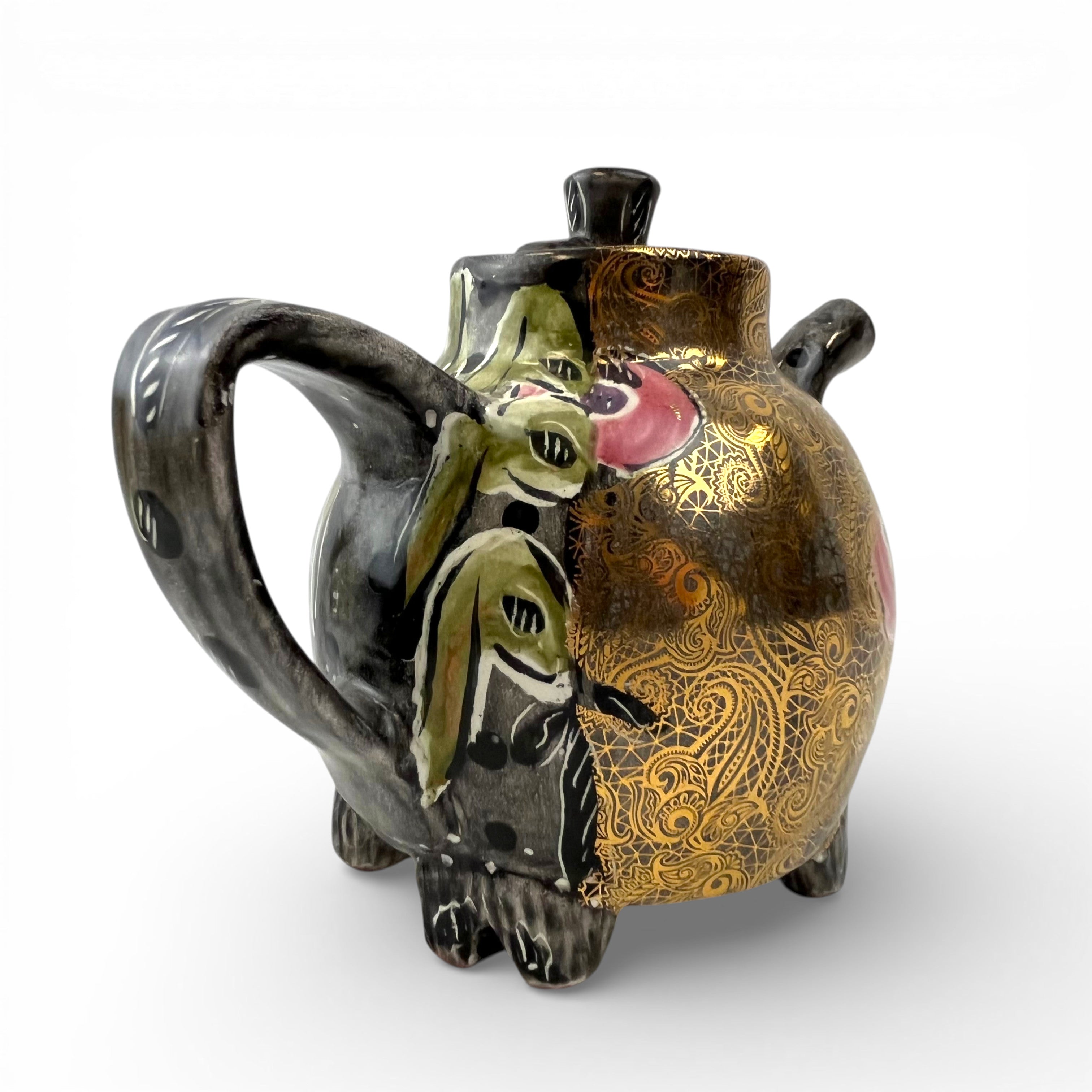 Posey Bacopoulos - Black Paisley Teapot