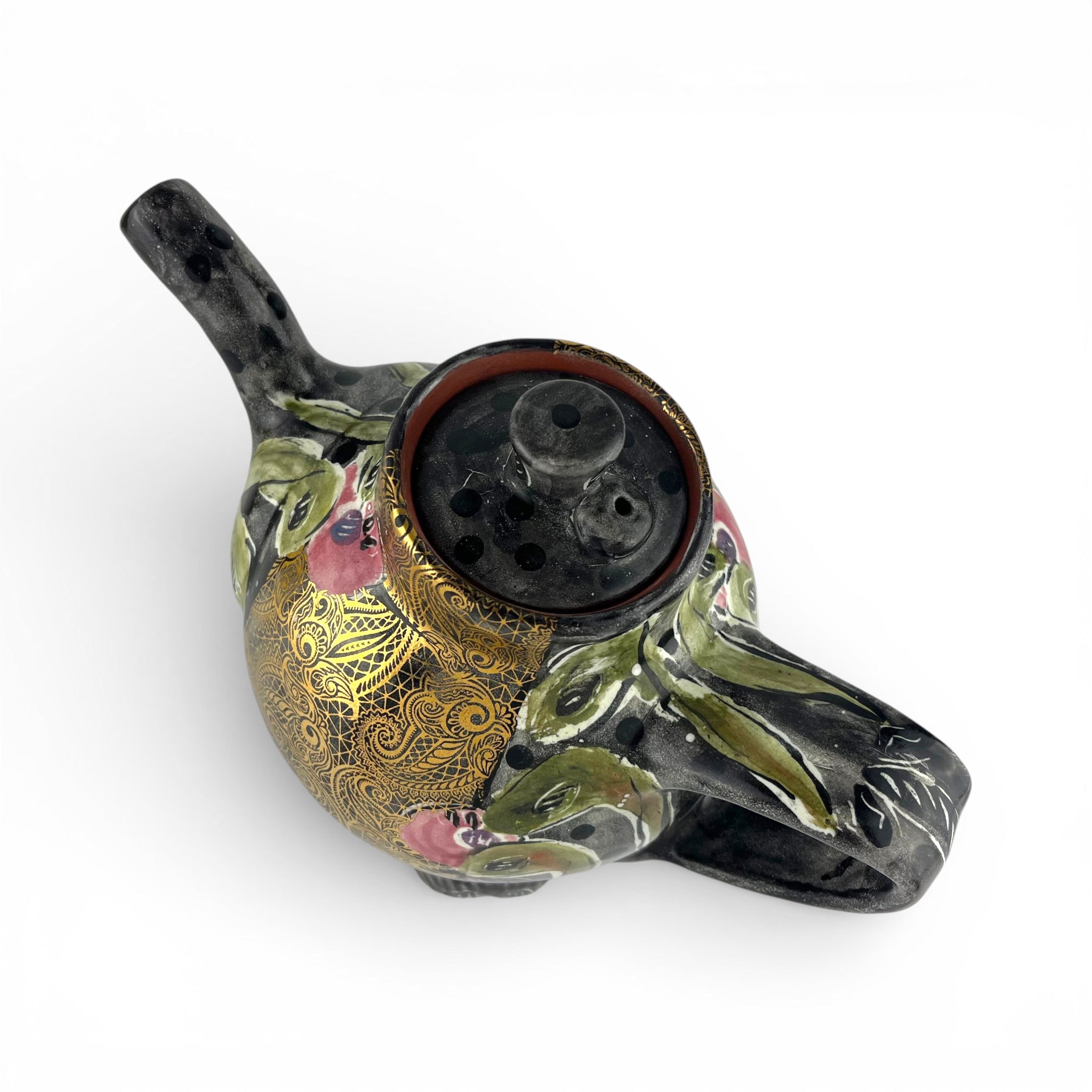 Posey Bacopoulos - Black Paisley Teapot