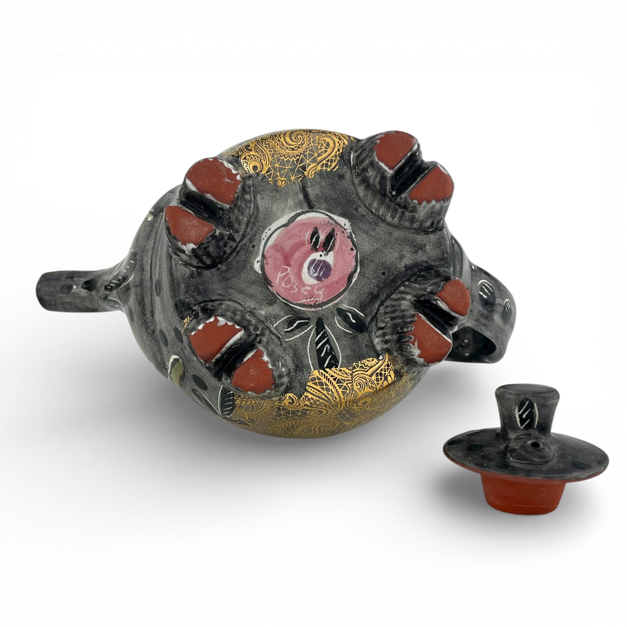 Posey Bacopoulos - Black Paisley Teapot