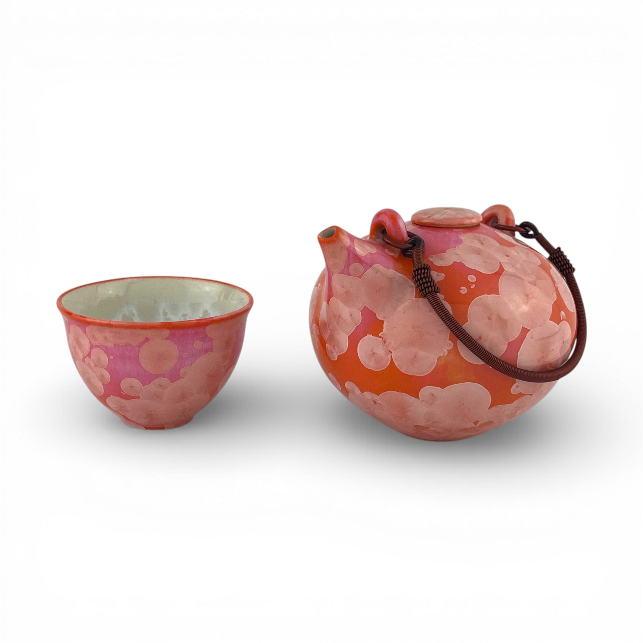 Marie Wright - Tangerine Teapot With Cup