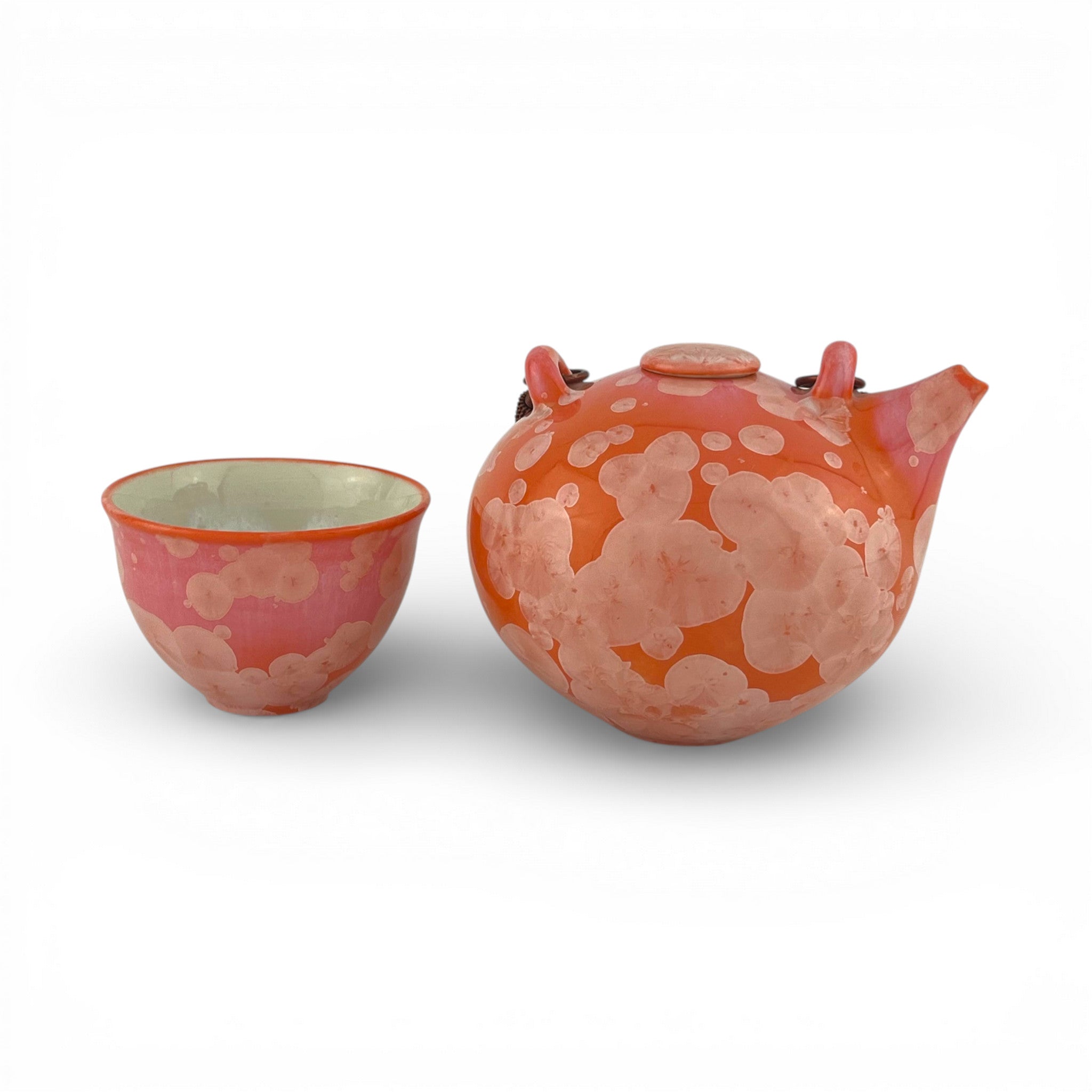 Marie Wright - Tangerine Teapot With Cup