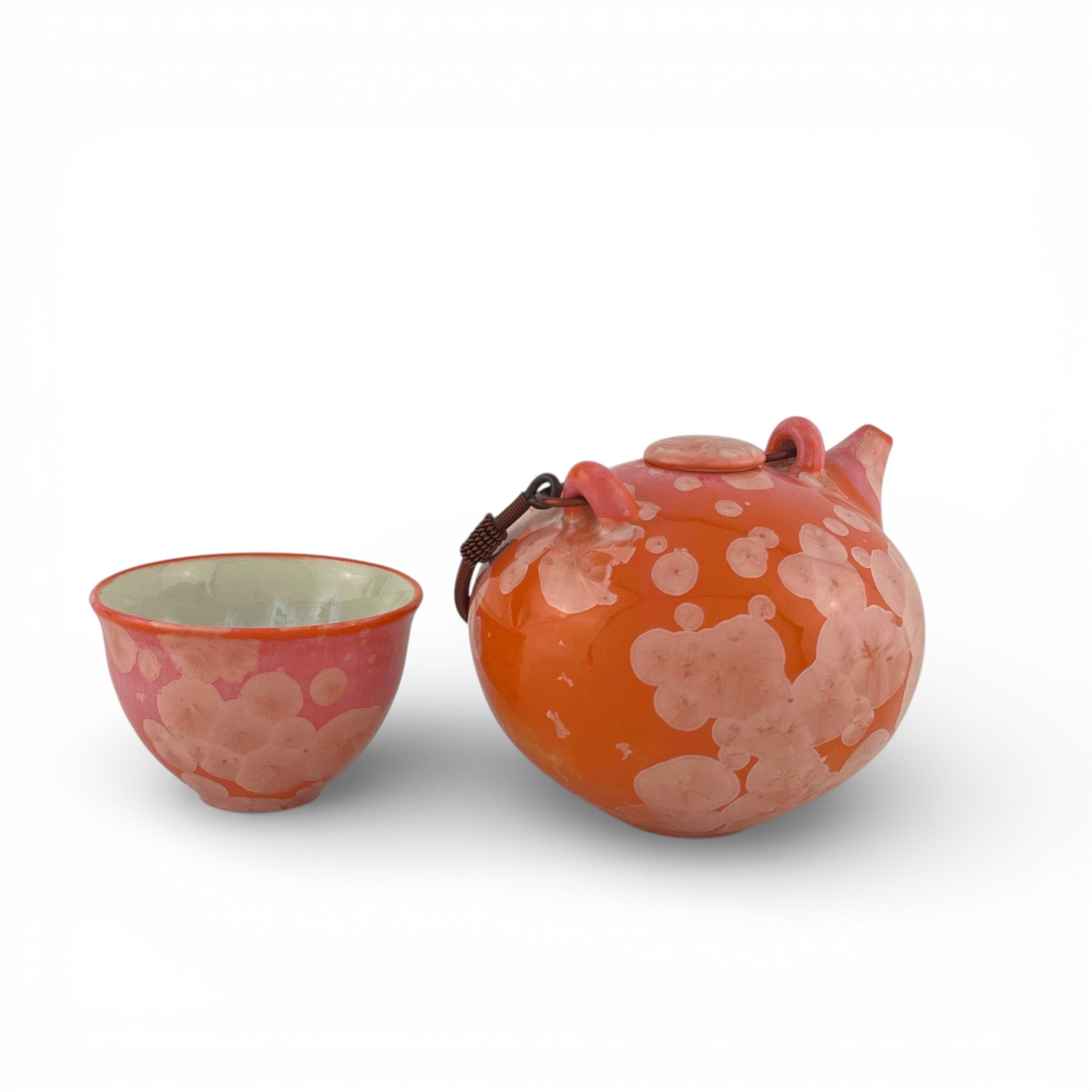 Marie Wright - Tangerine Teapot With Cup