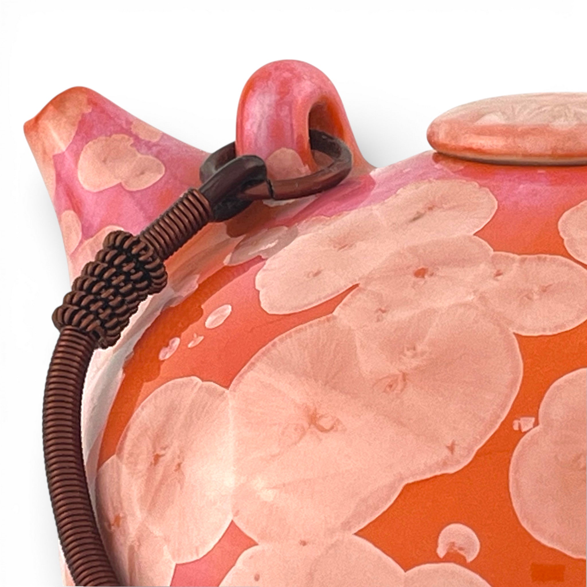 Marie Wright - Tangerine Teapot With Cup