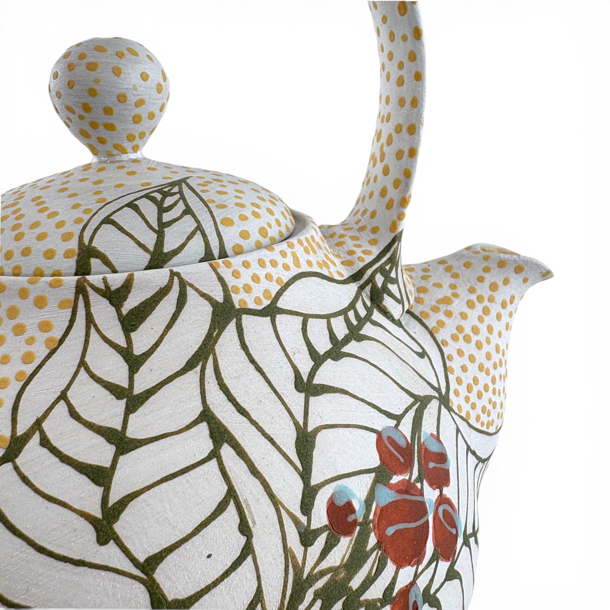 Olivia Avery - Berry White Teapot