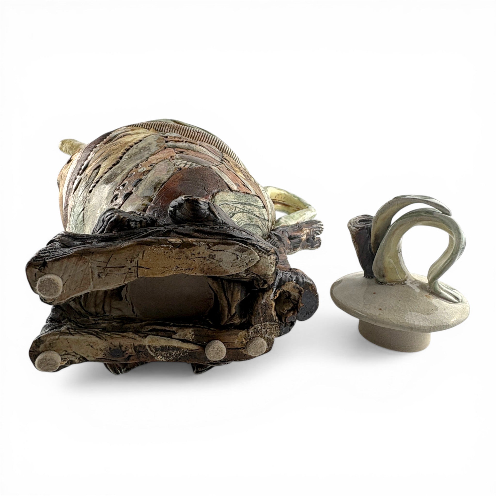 Gina Freuen- Petal Handled Stick Foot Teapot