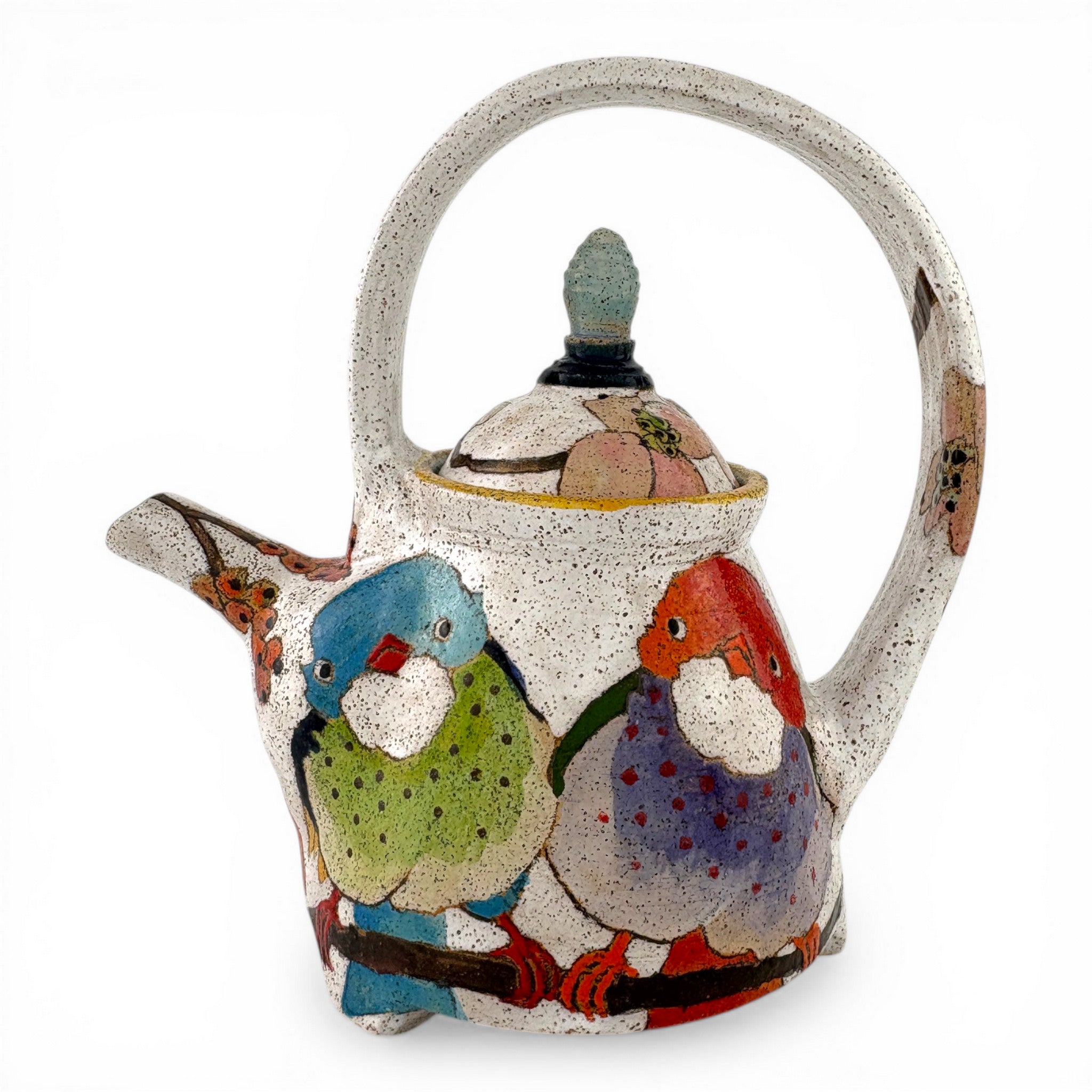 Dwo Wen Chen - Flowers, Birds, and Berries Teapot