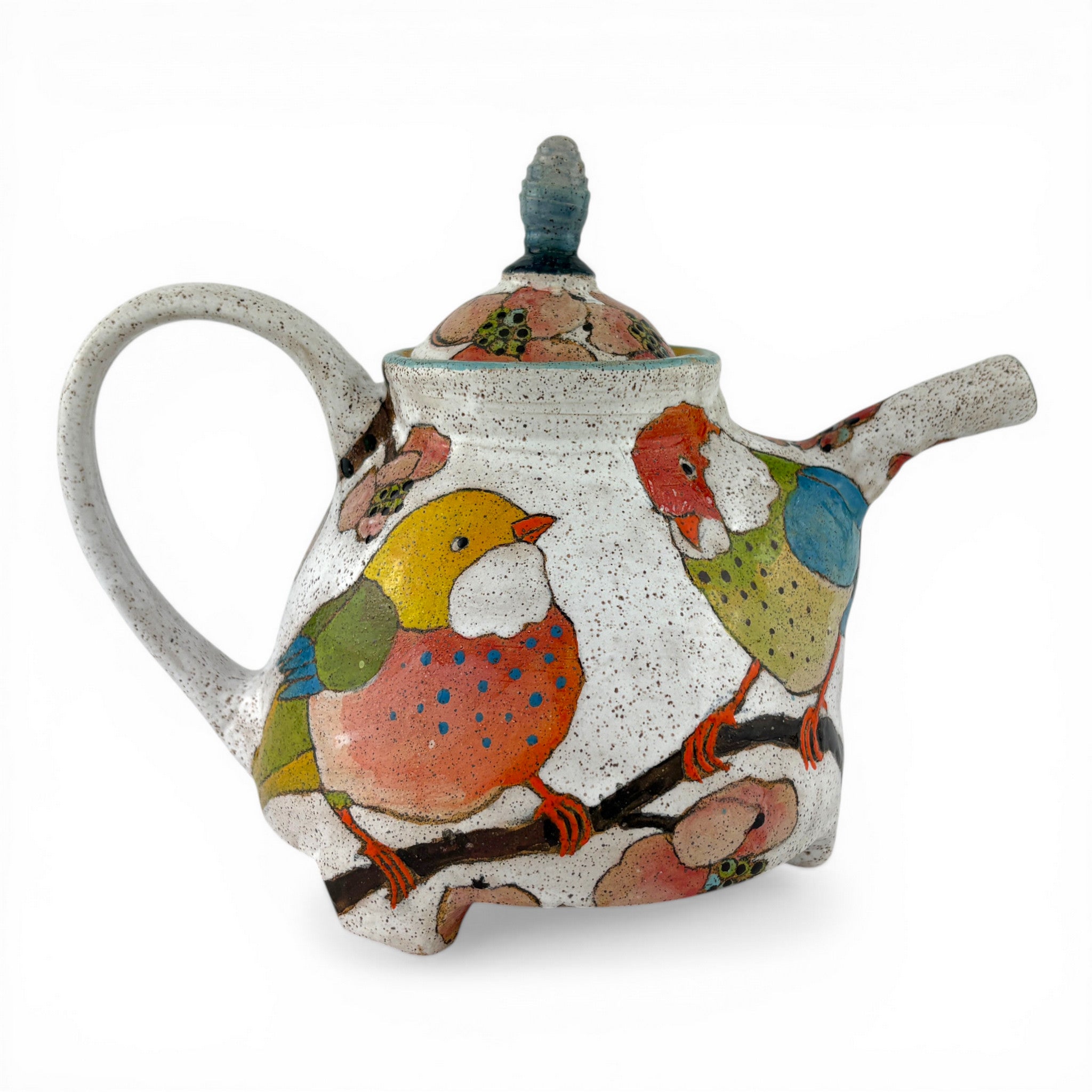 Dwo Wen Chen - Flowers, Birds, and Berries Teapot