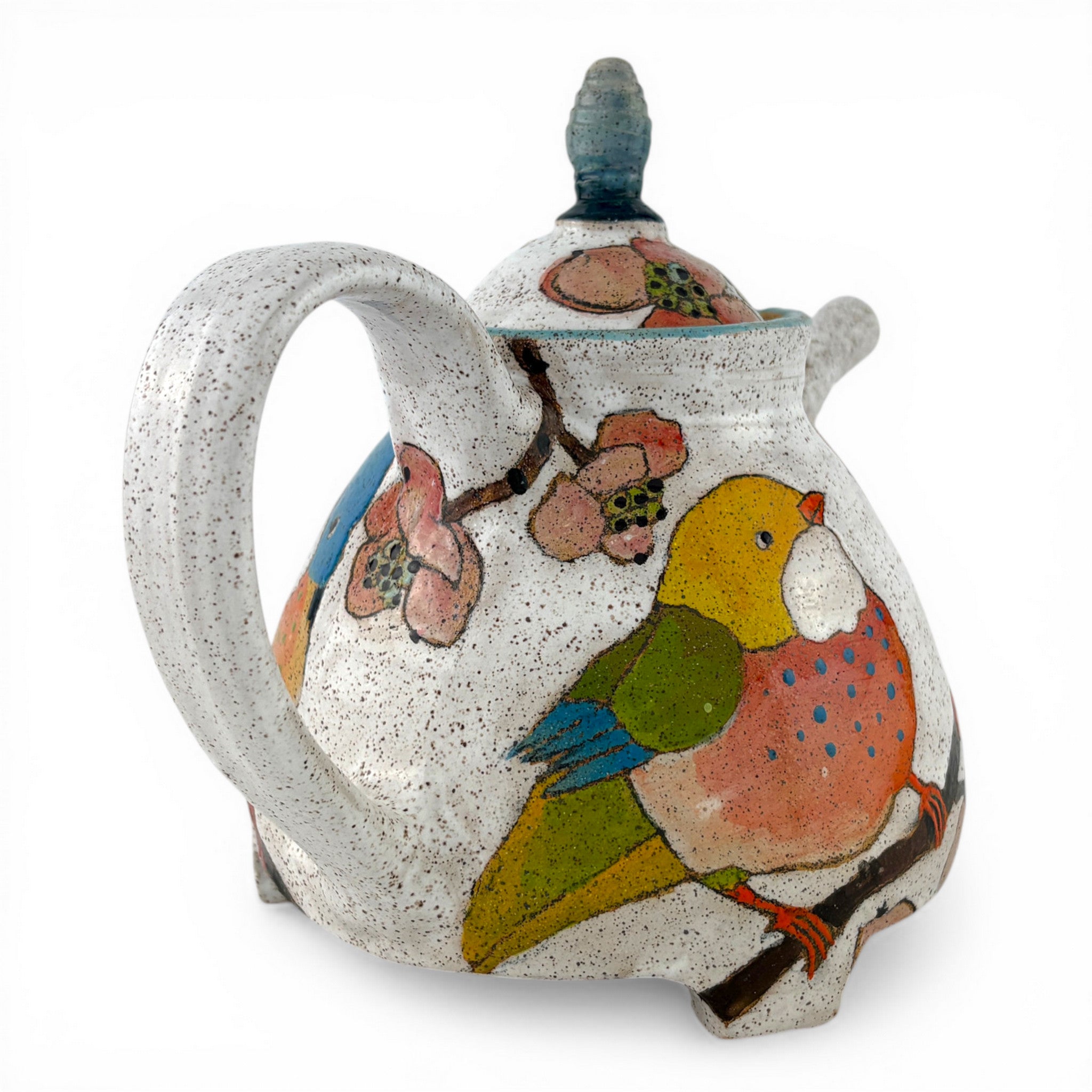 Dwo Wen Chen - Flowers, Birds, and Berries Teapot