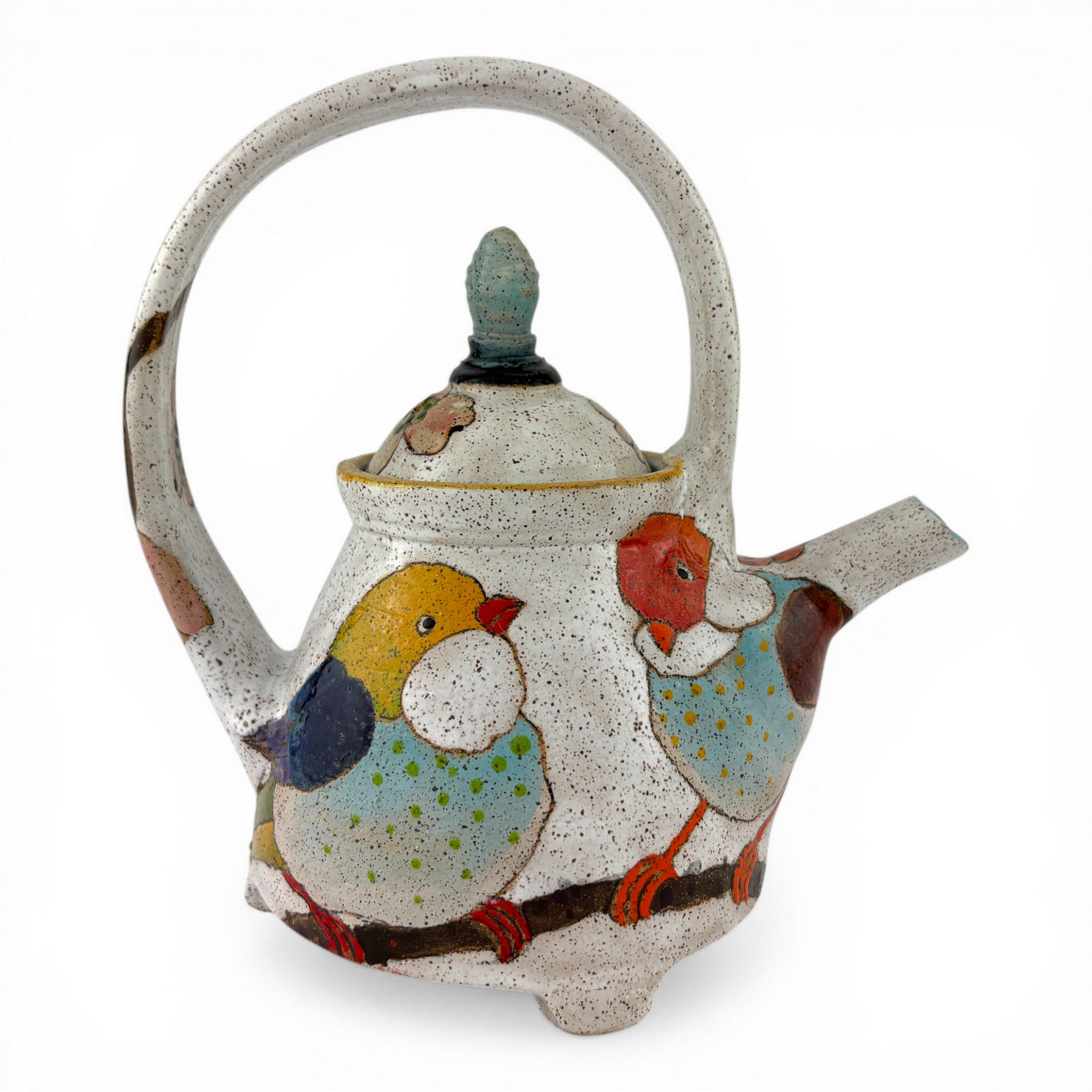 Dwo Wen Chen - Flowers, Birds, and Berries Teapot