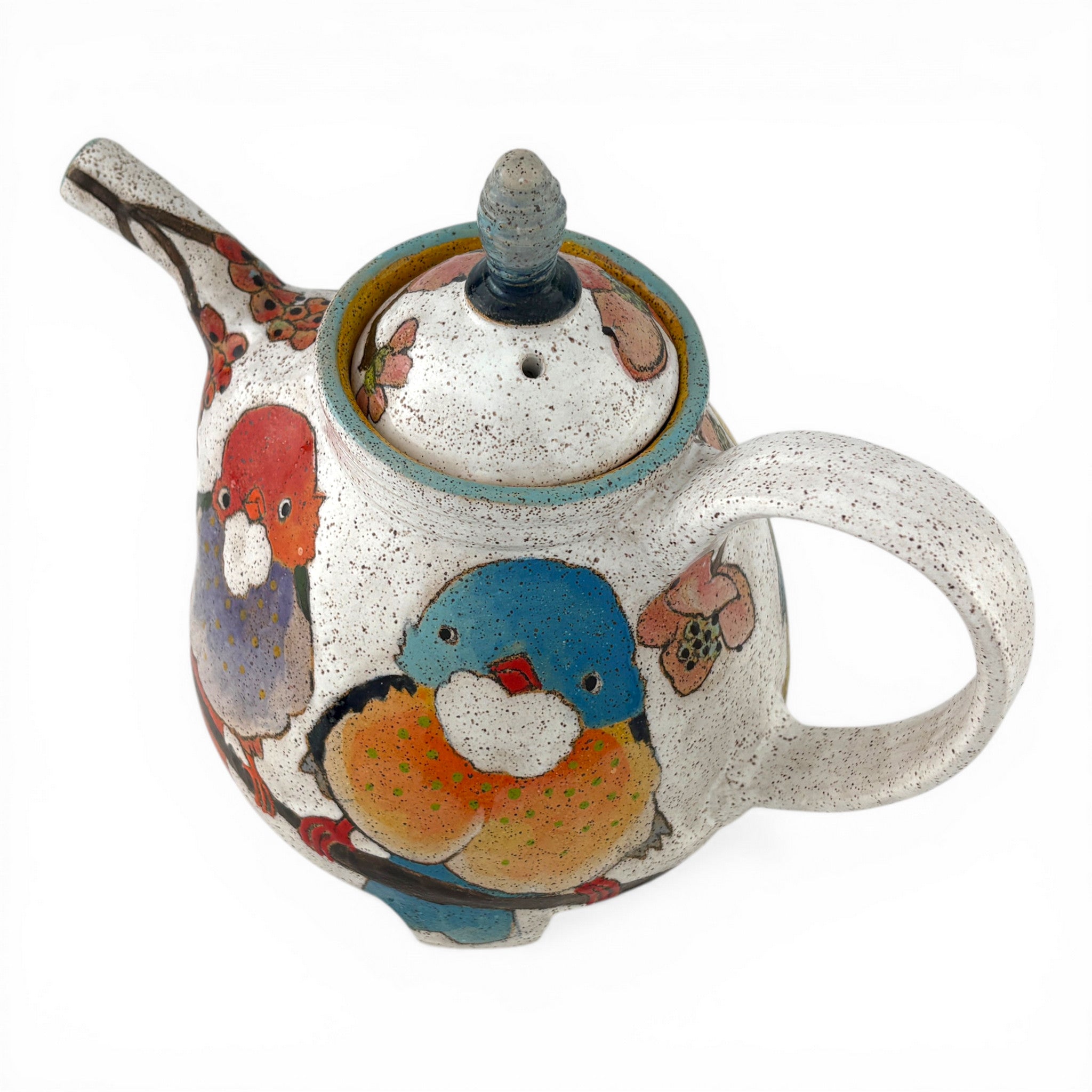 Dwo Wen Chen - Flowers, Birds, and Berries Teapot