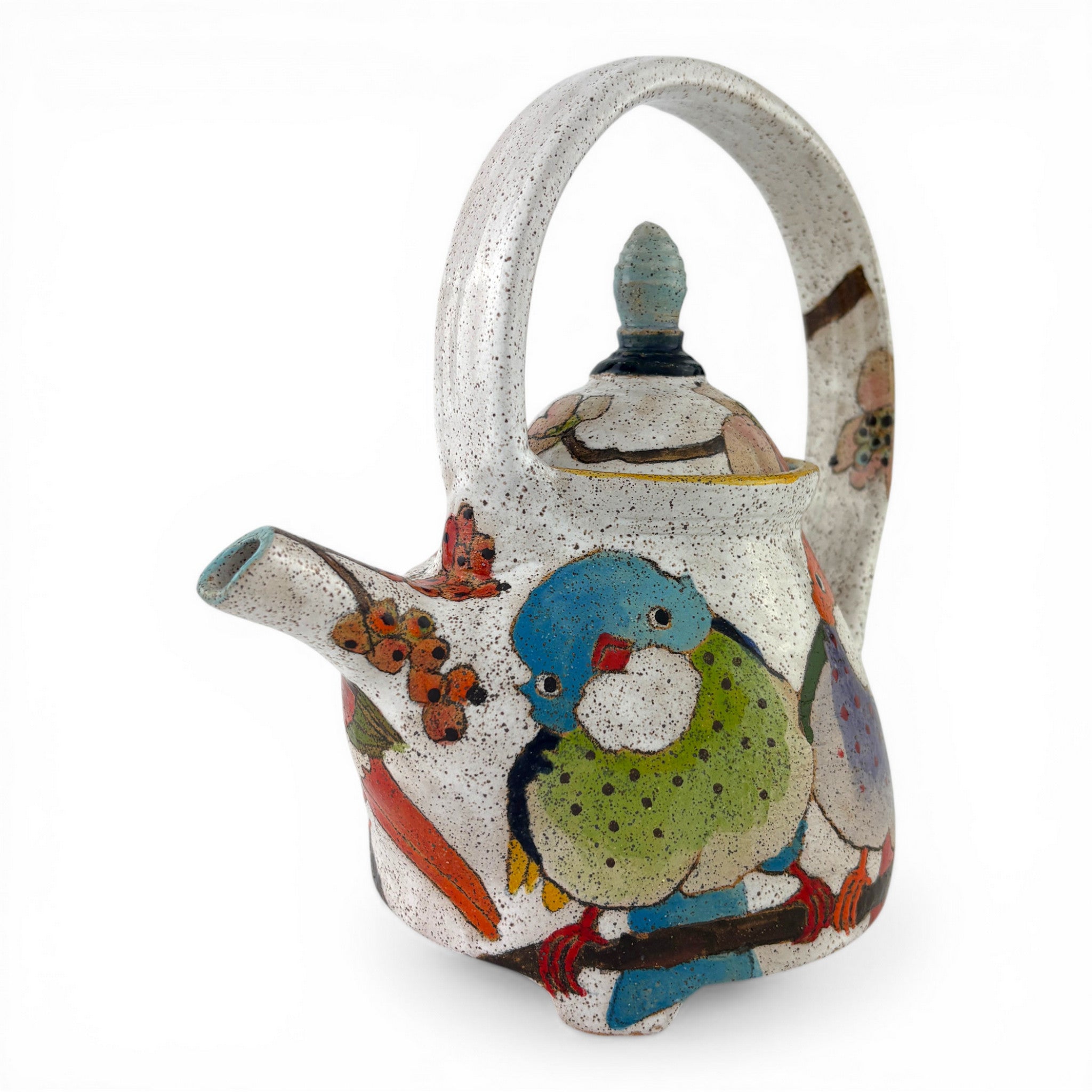 Dwo Wen Chen - Flowers, Birds, and Berries Teapot