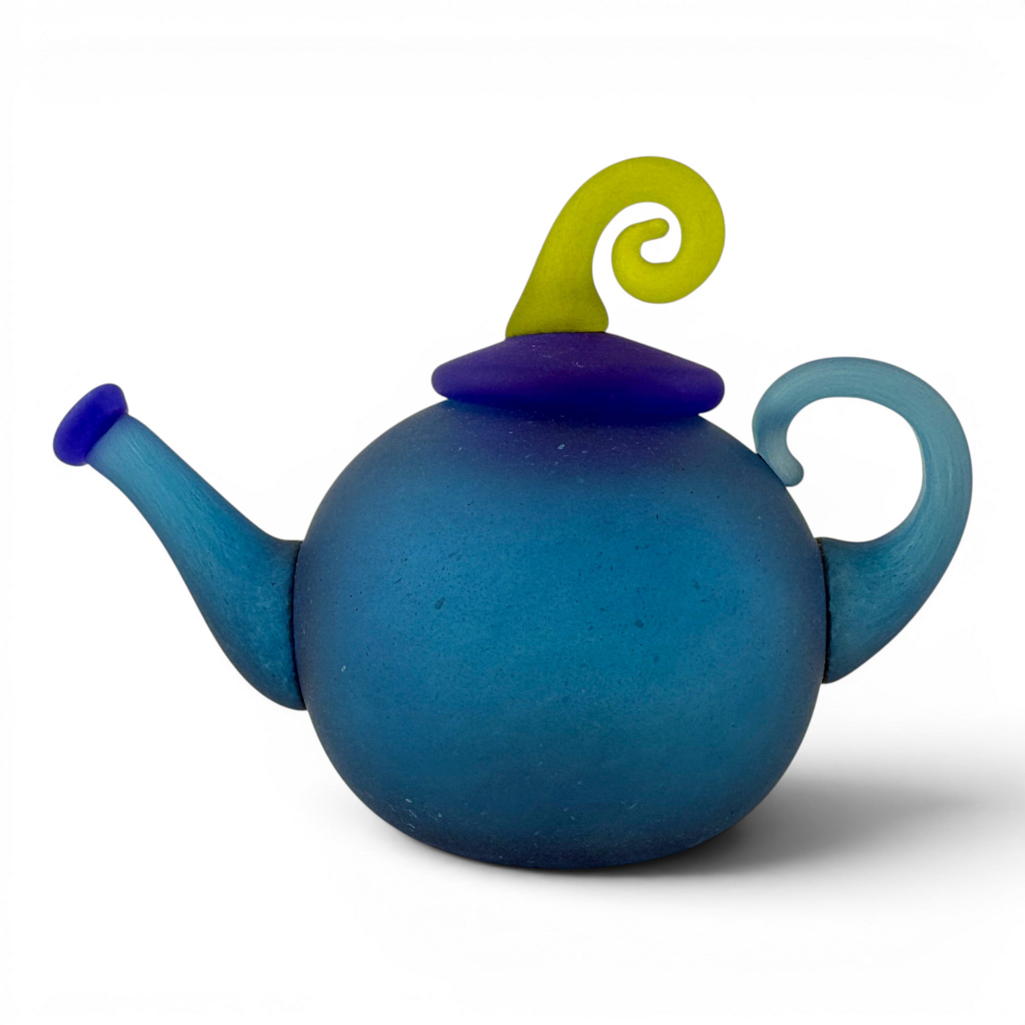 Jen Violette - Fiddlehead Teapot - Blue