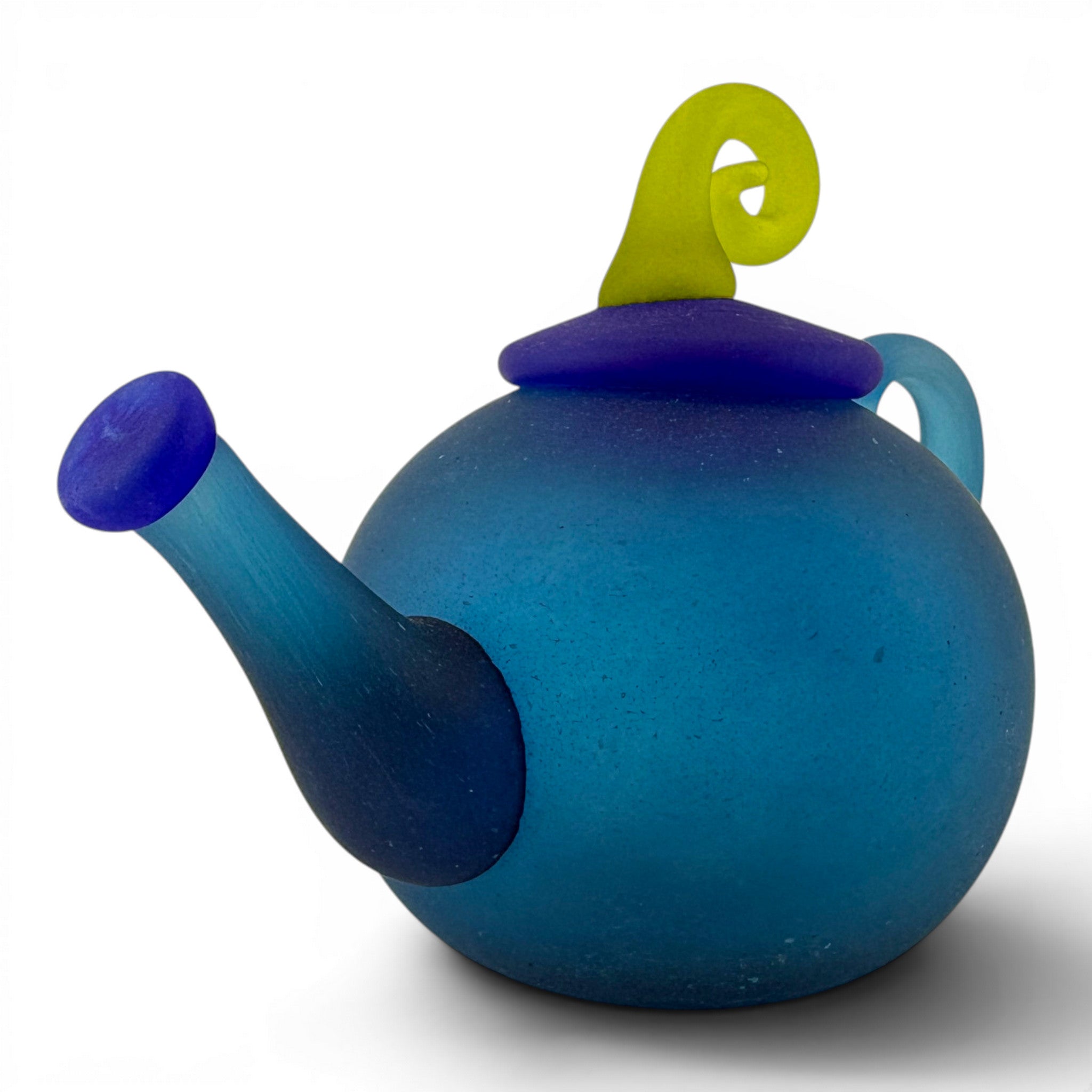 Jen Violette - Fiddlehead Teapot - Blue