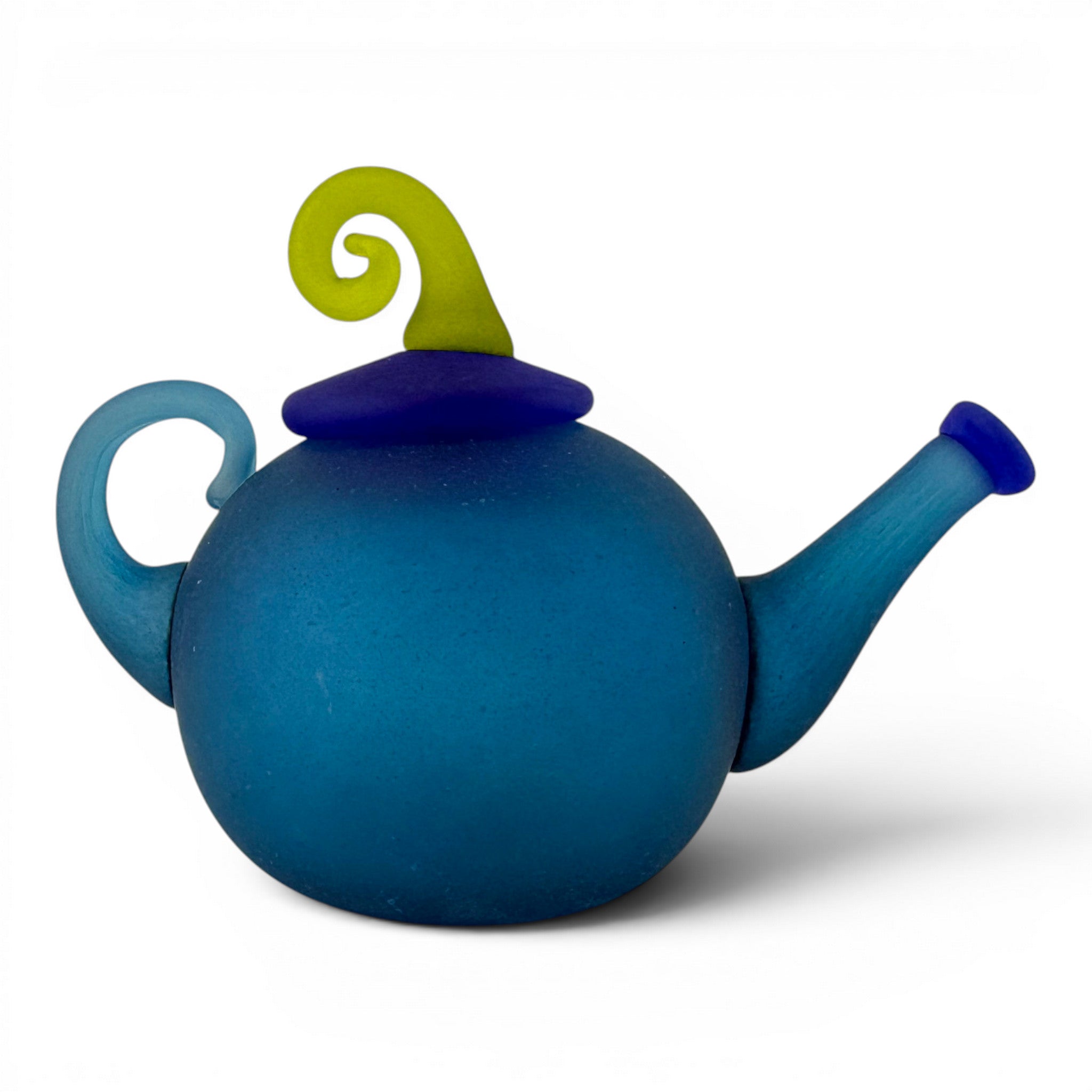 Jen Violette - Fiddlehead Teapot - Blue