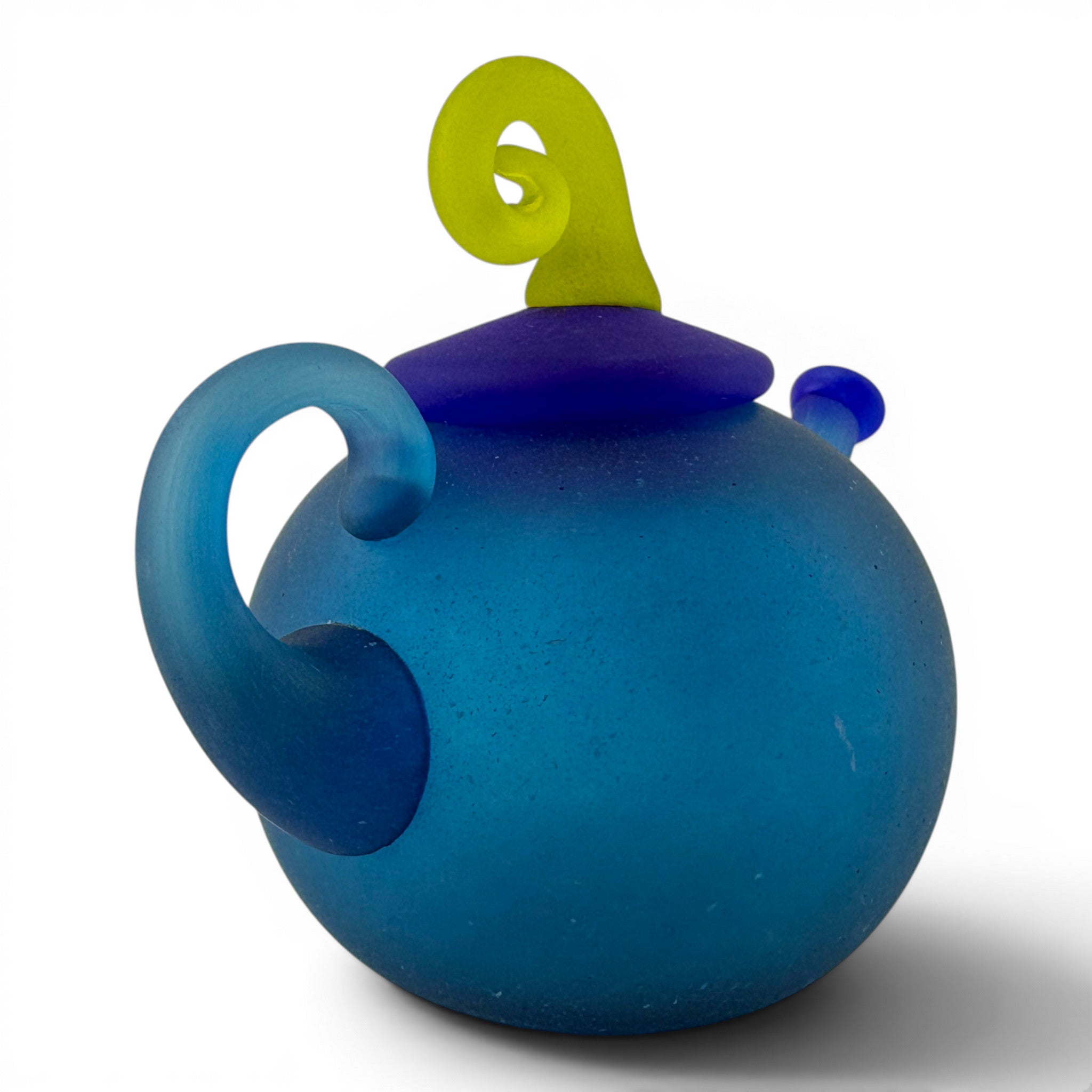 Jen Violette - Fiddlehead Teapot - Blue