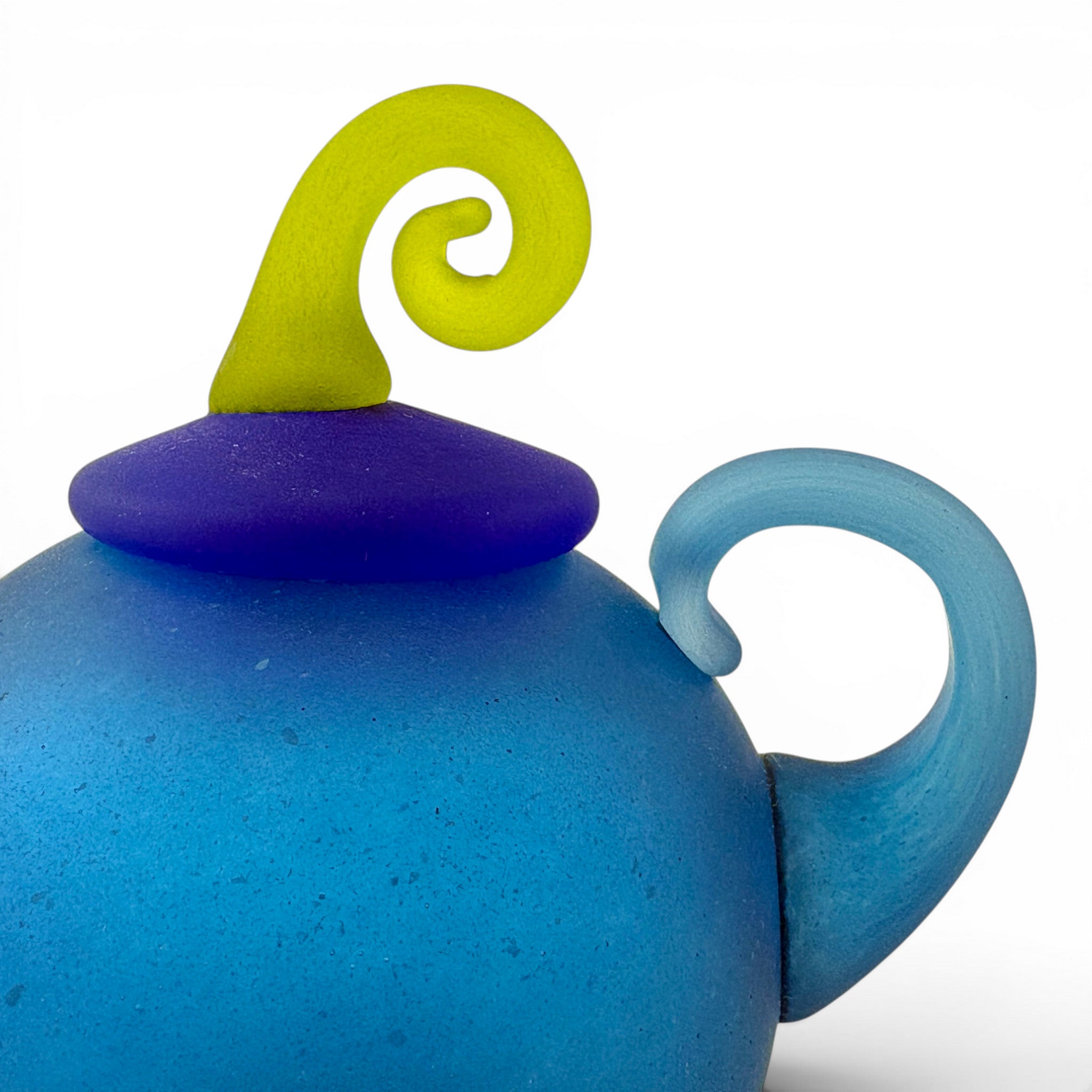 Jen Violette - Fiddlehead Teapot - Blue