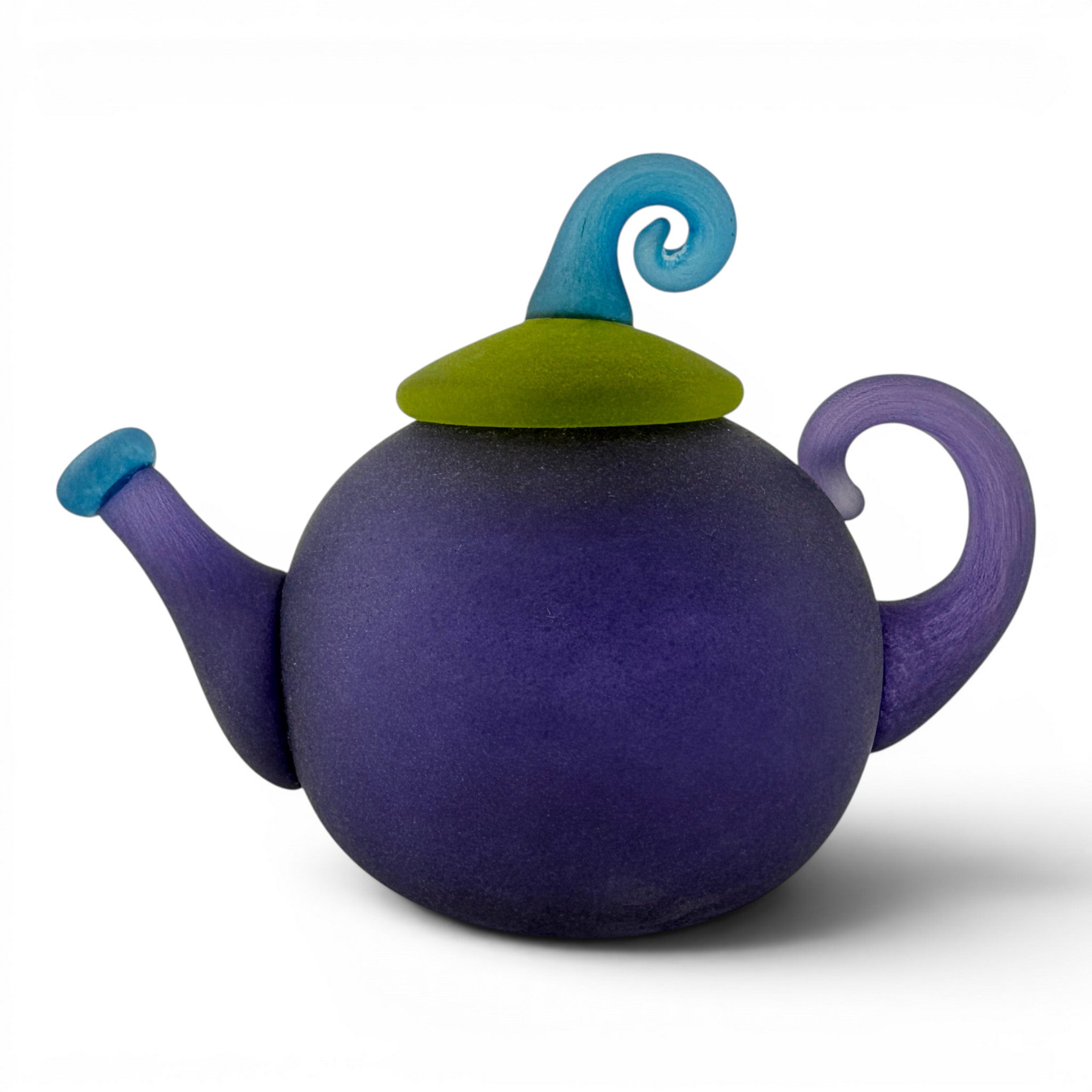 Jen Violette - Fiddlehead Teapot - Purple