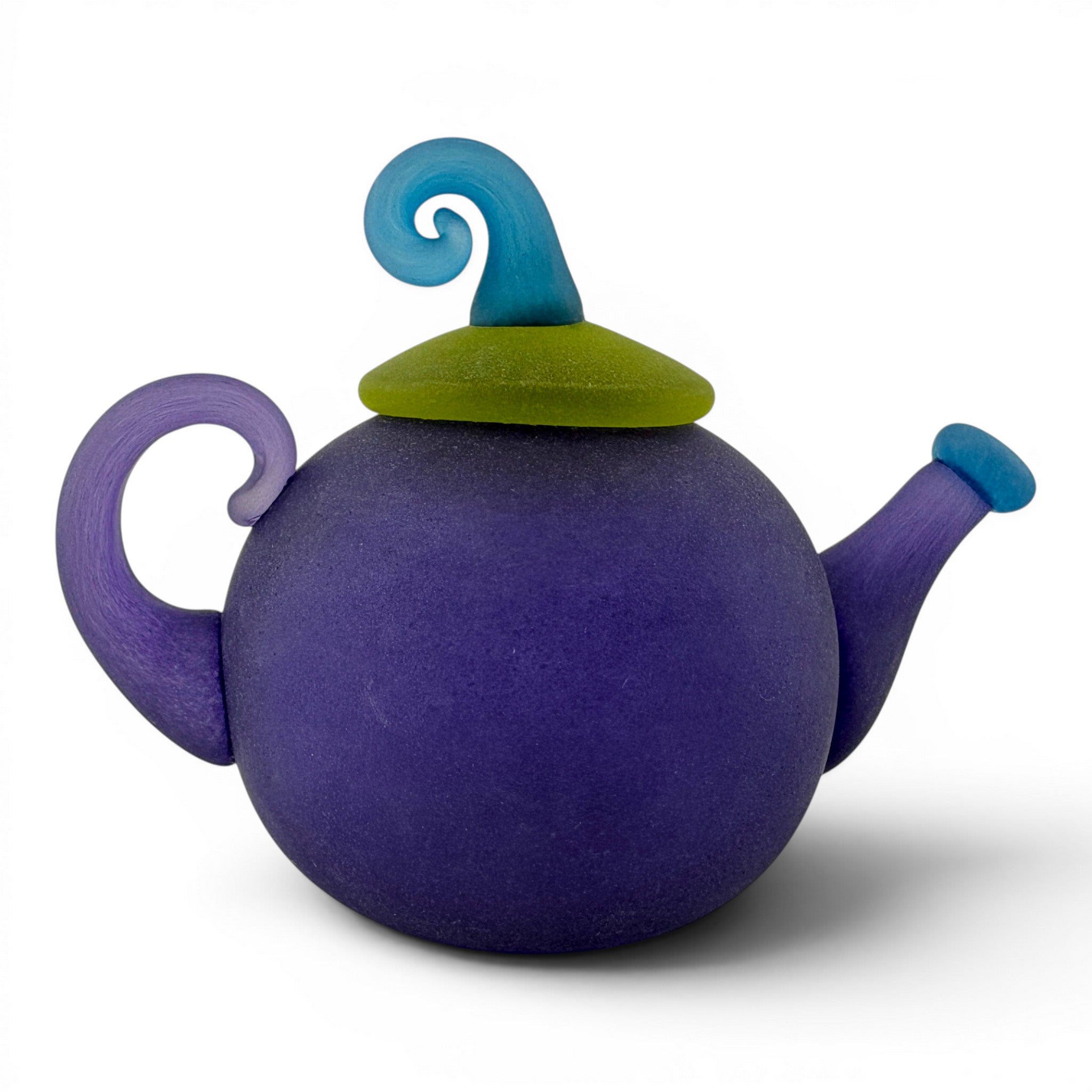 Jen Violette - Fiddlehead Teapot - Purple