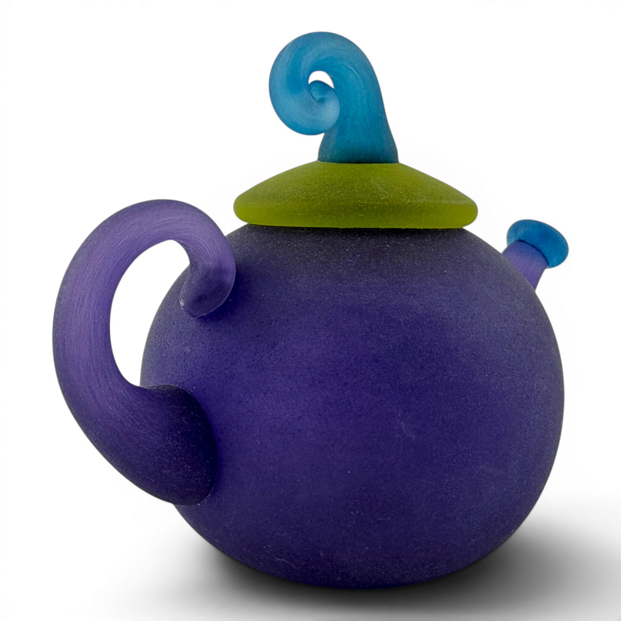 Jen Violette - Fiddlehead Teapot - Purple