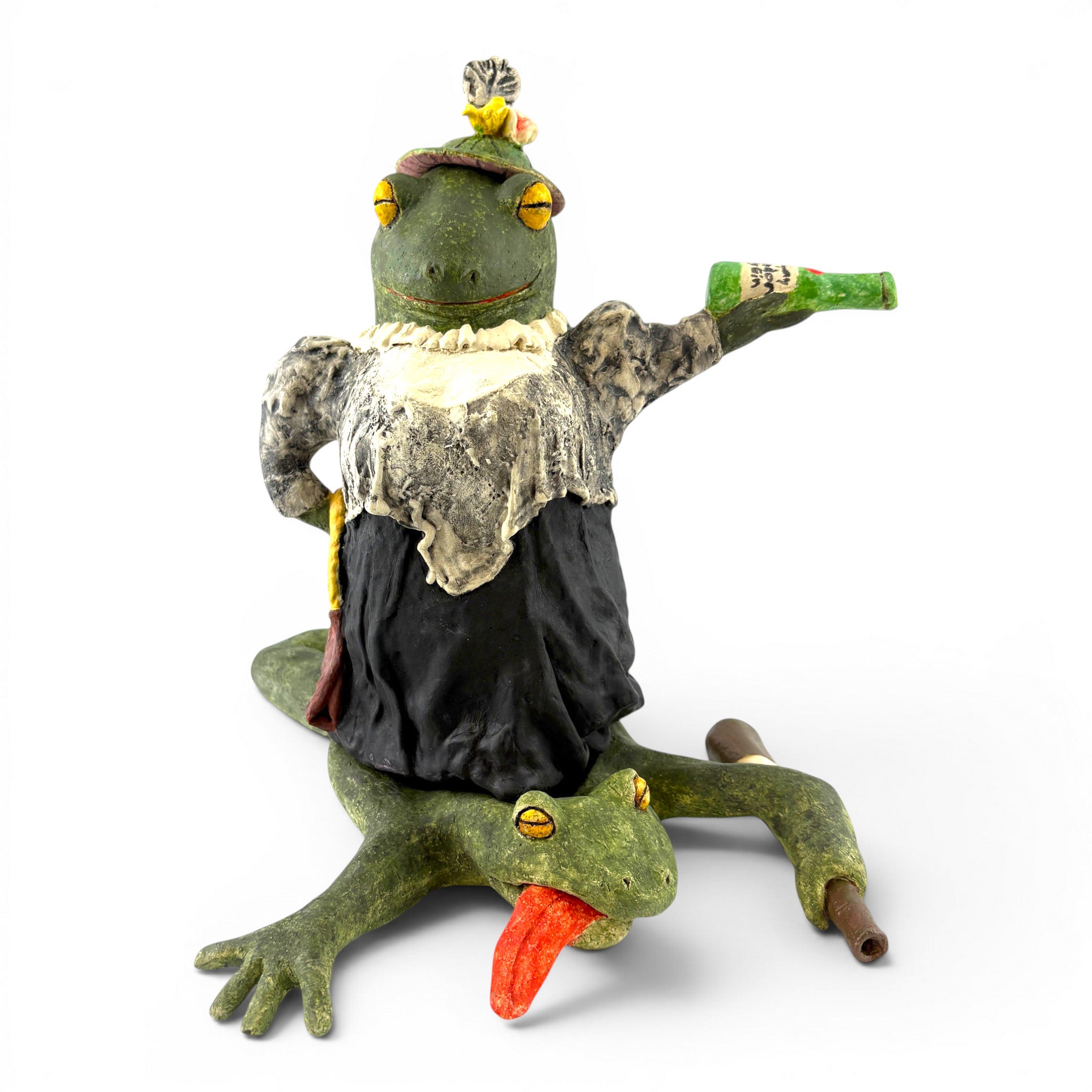 Betsy Vaden - TeeTOADaler Teapot with Tray (Jeremiah Meets the Temperance Lady)