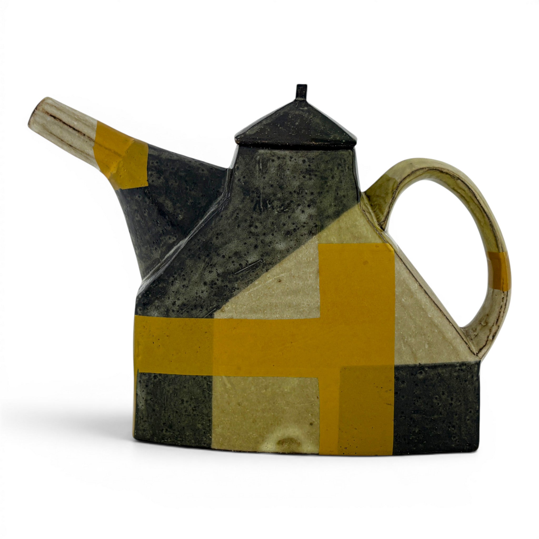 Stacy Snyder - House Teapot with Yellow and Gold