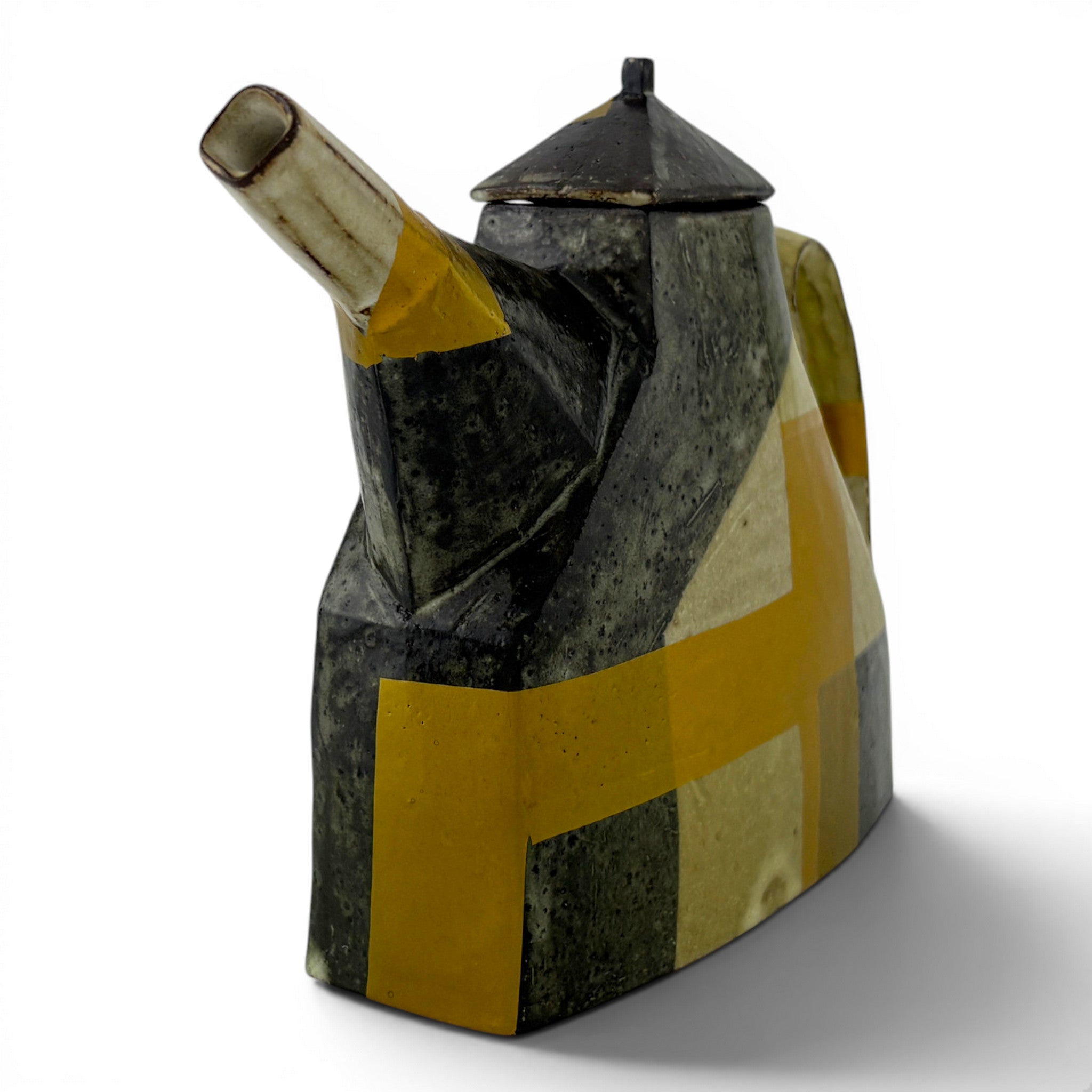 Stacy Snyder - House Teapot with Yellow and Gold