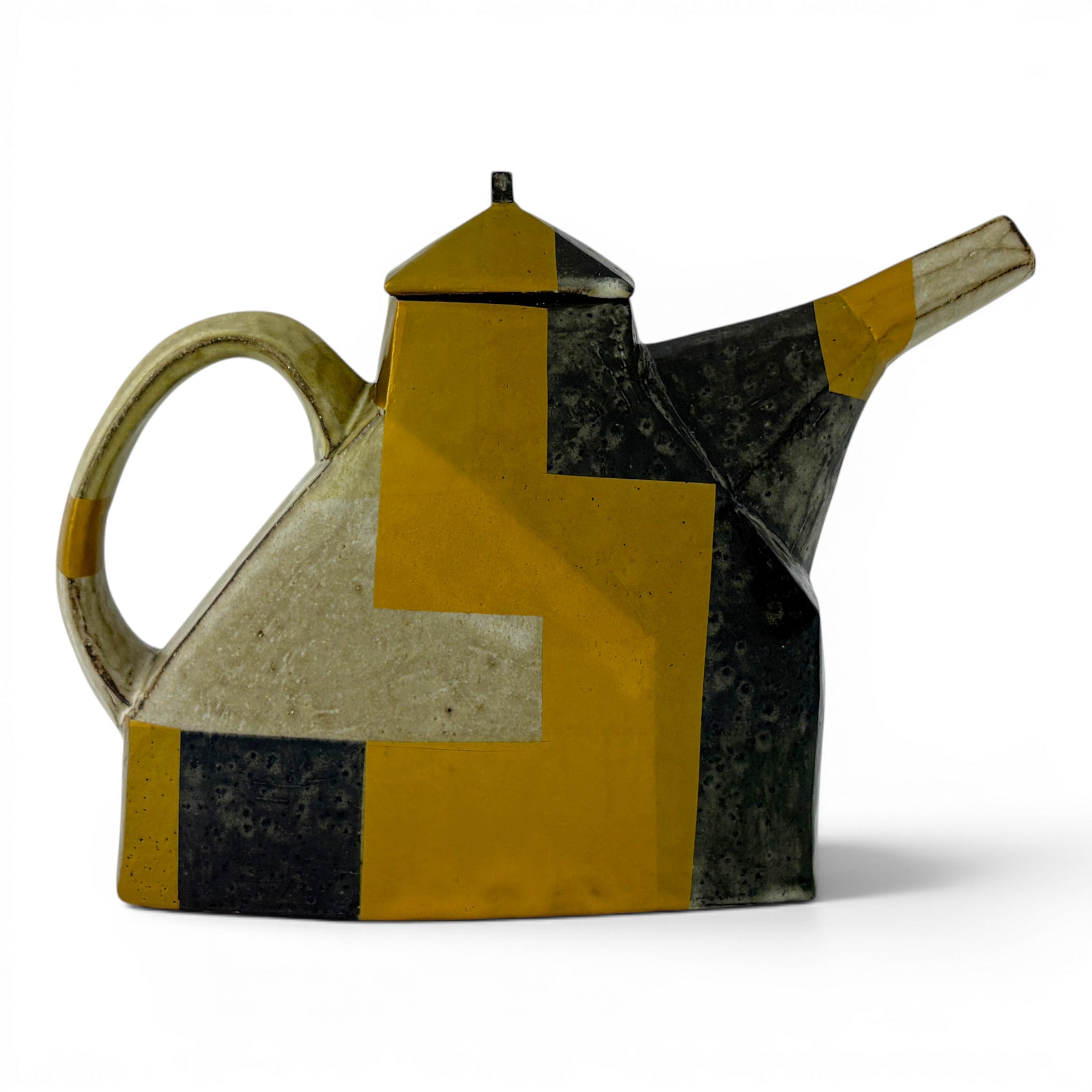 Stacy Snyder - House Teapot with Yellow and Gold