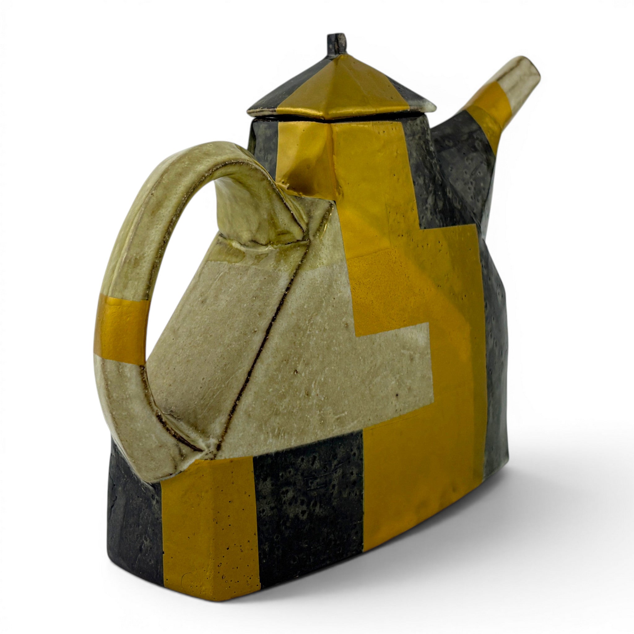 Stacy Snyder - House Teapot with Yellow and Gold