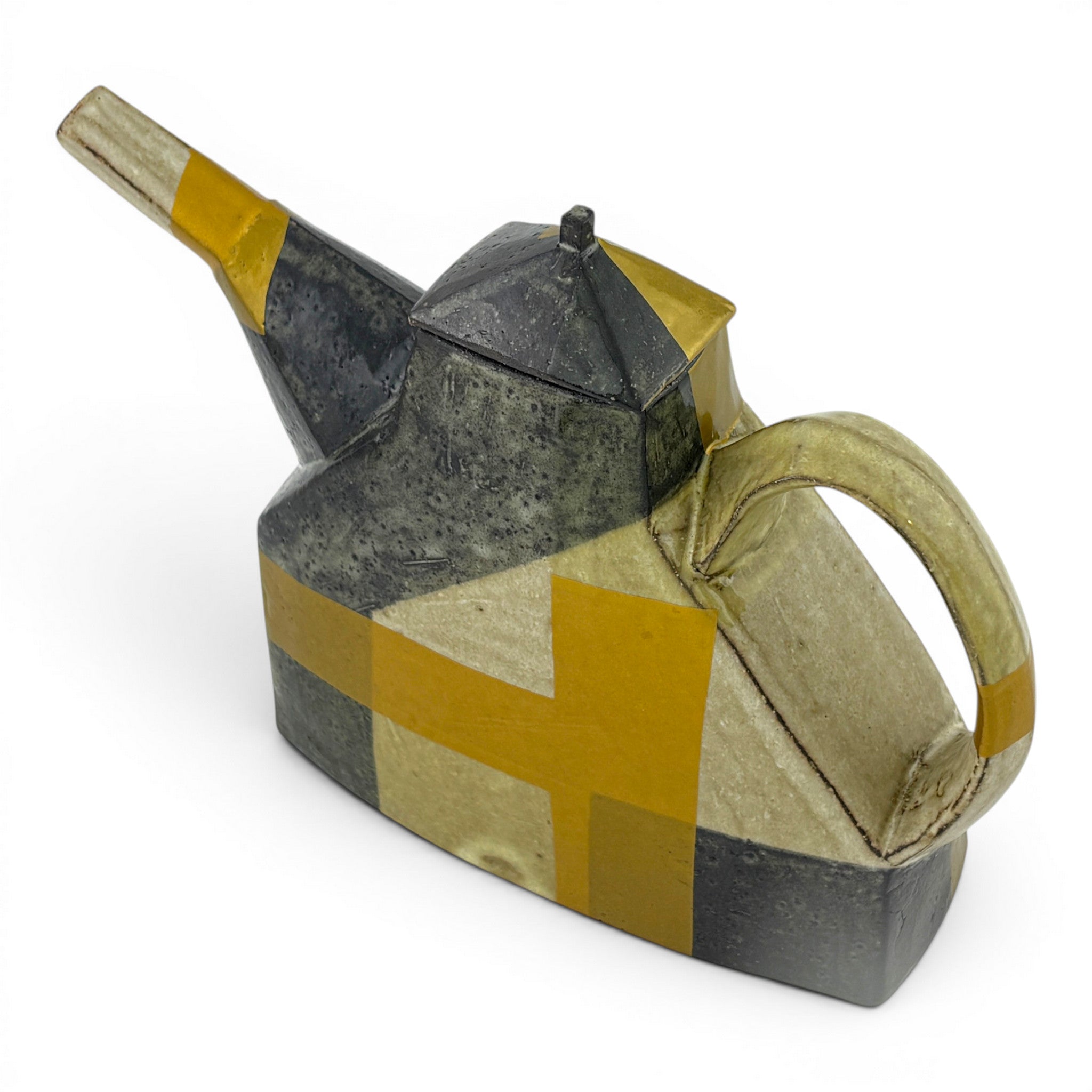 Stacy Snyder - House Teapot with Yellow and Gold