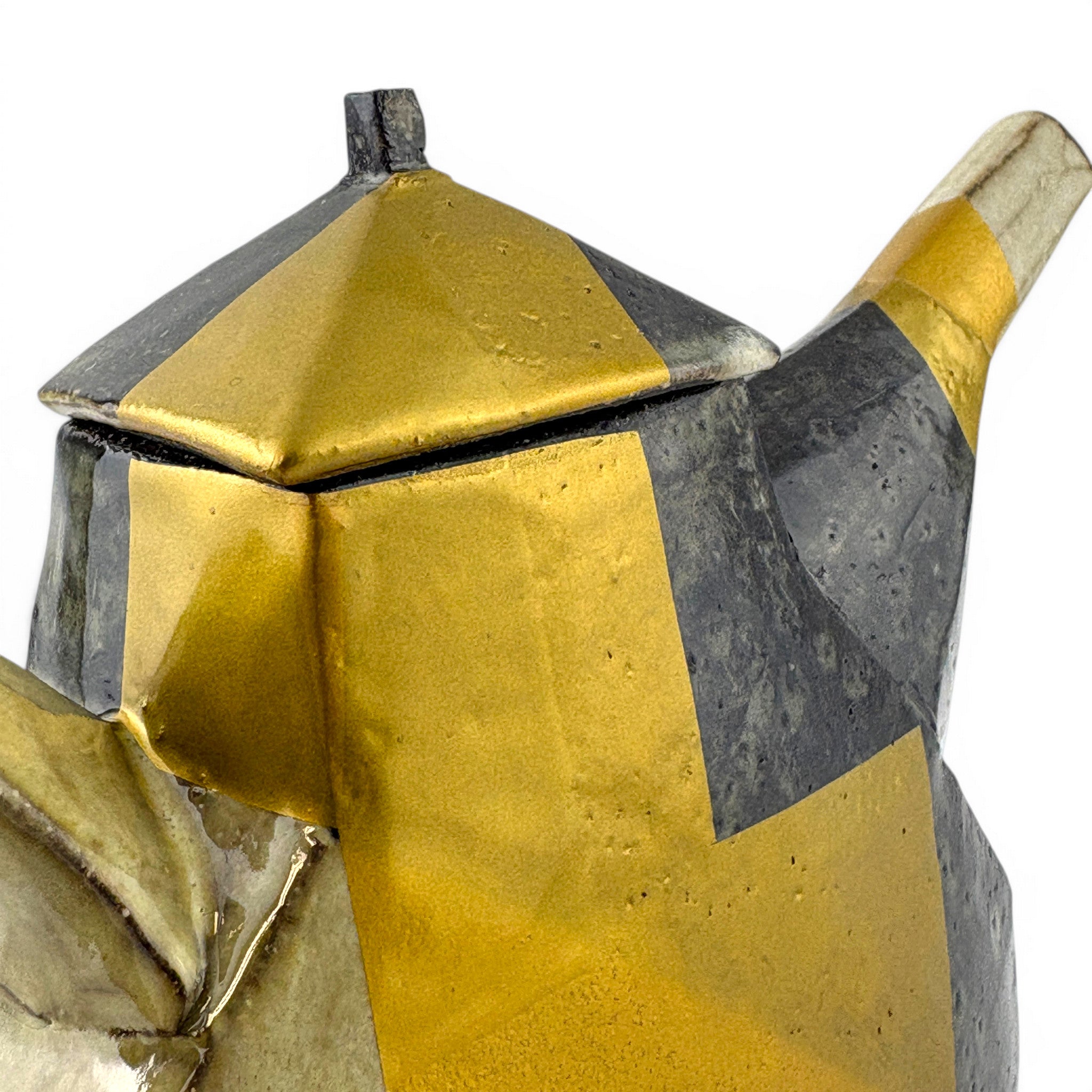 Stacy Snyder - House Teapot with Yellow and Gold