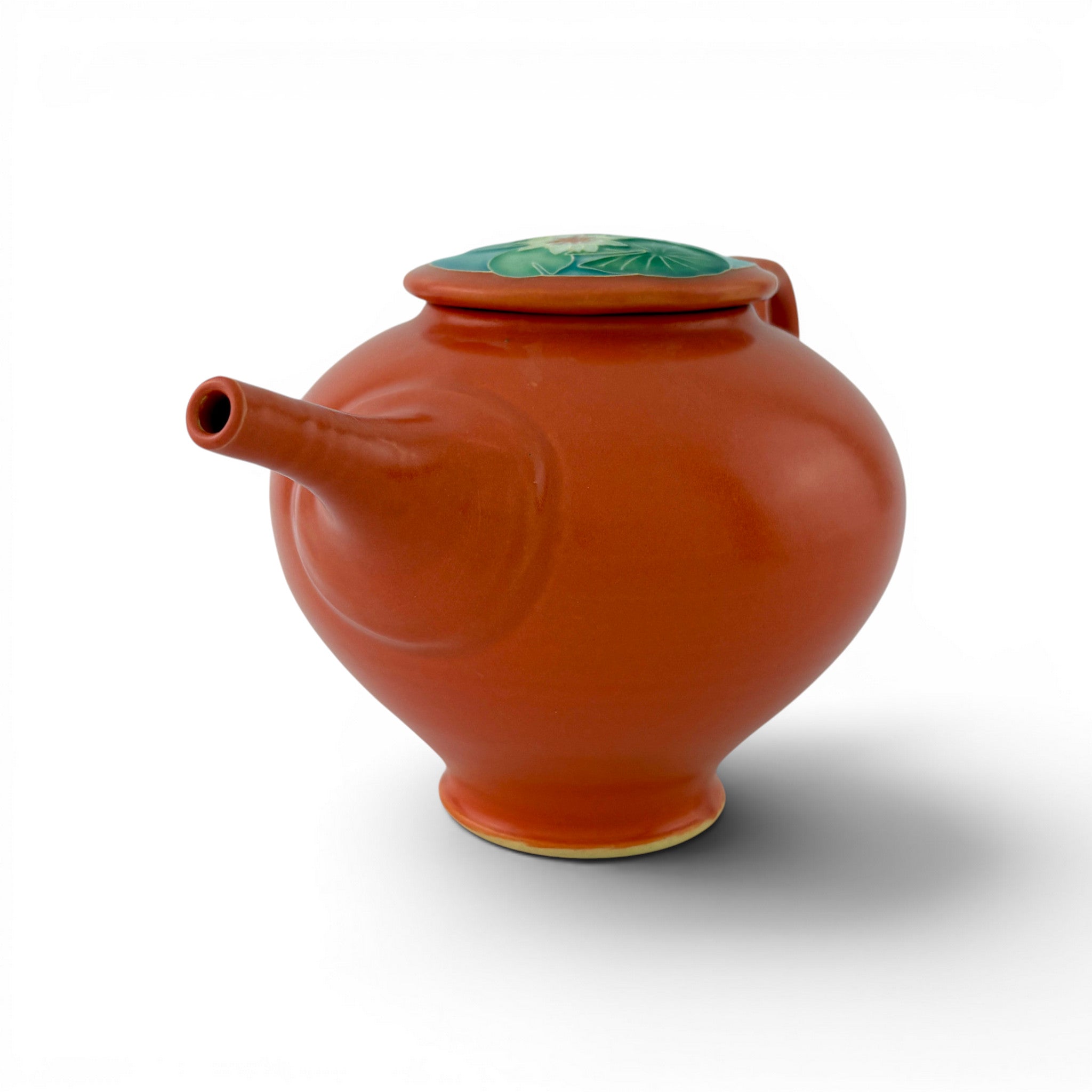 Sarah & Thomas Gelsanliter - Red Teapot with Waterlily Lid