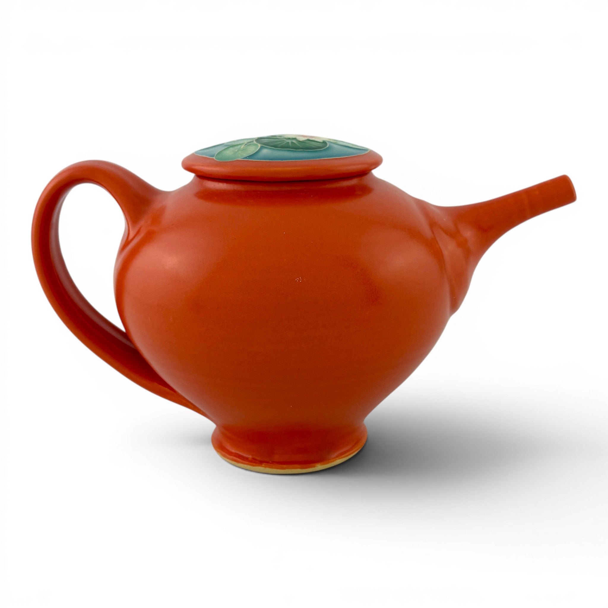 Sarah & Thomas Gelsanliter - Red Teapot with Waterlily Lid