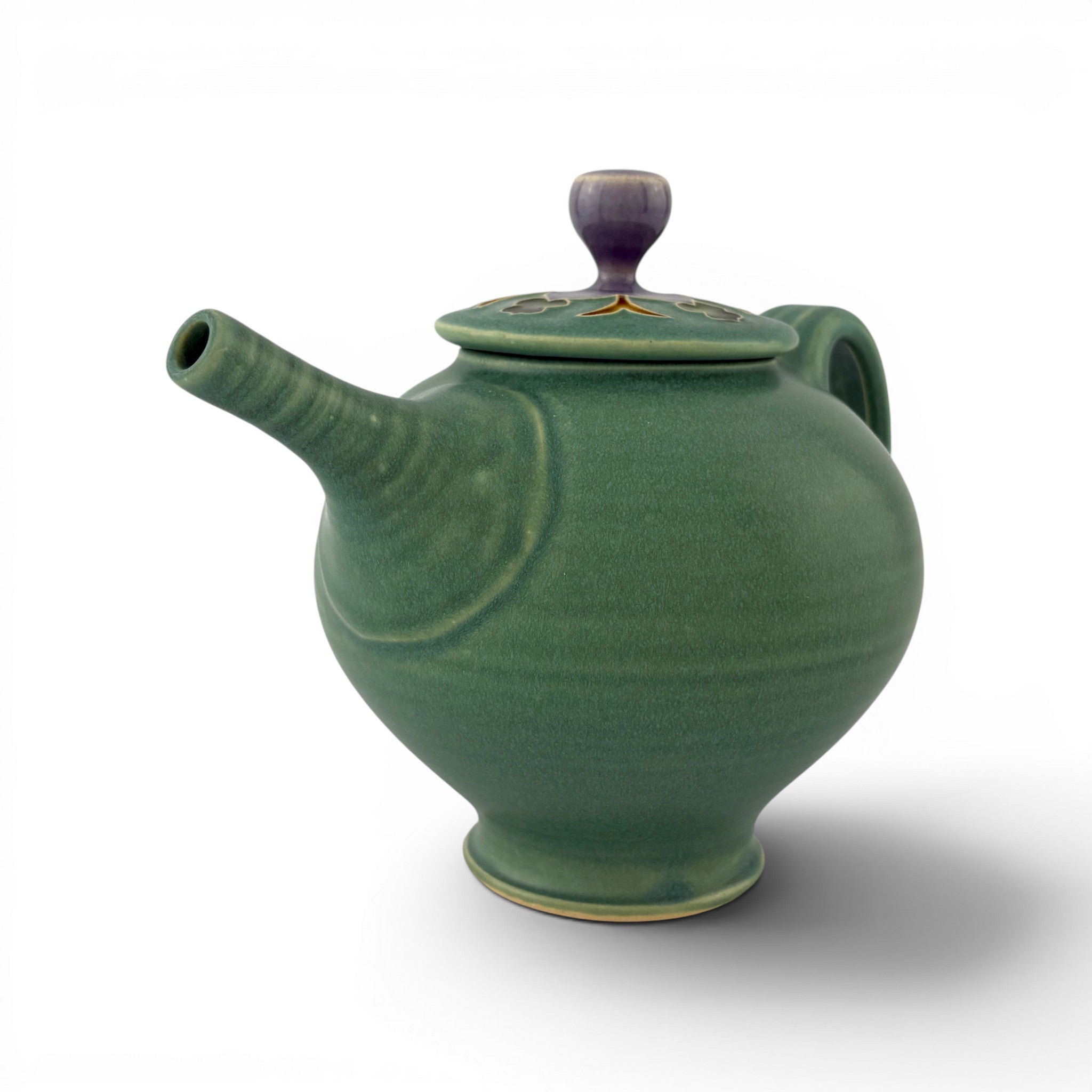 Sarah & Thomas Gelsanliter - Green Teapot with Wildflower Lid