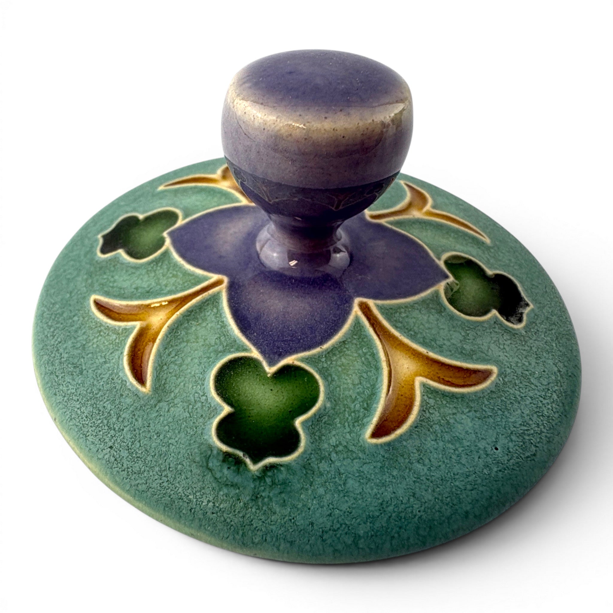 Sarah & Thomas Gelsanliter - Green Teapot with Wildflower Lid