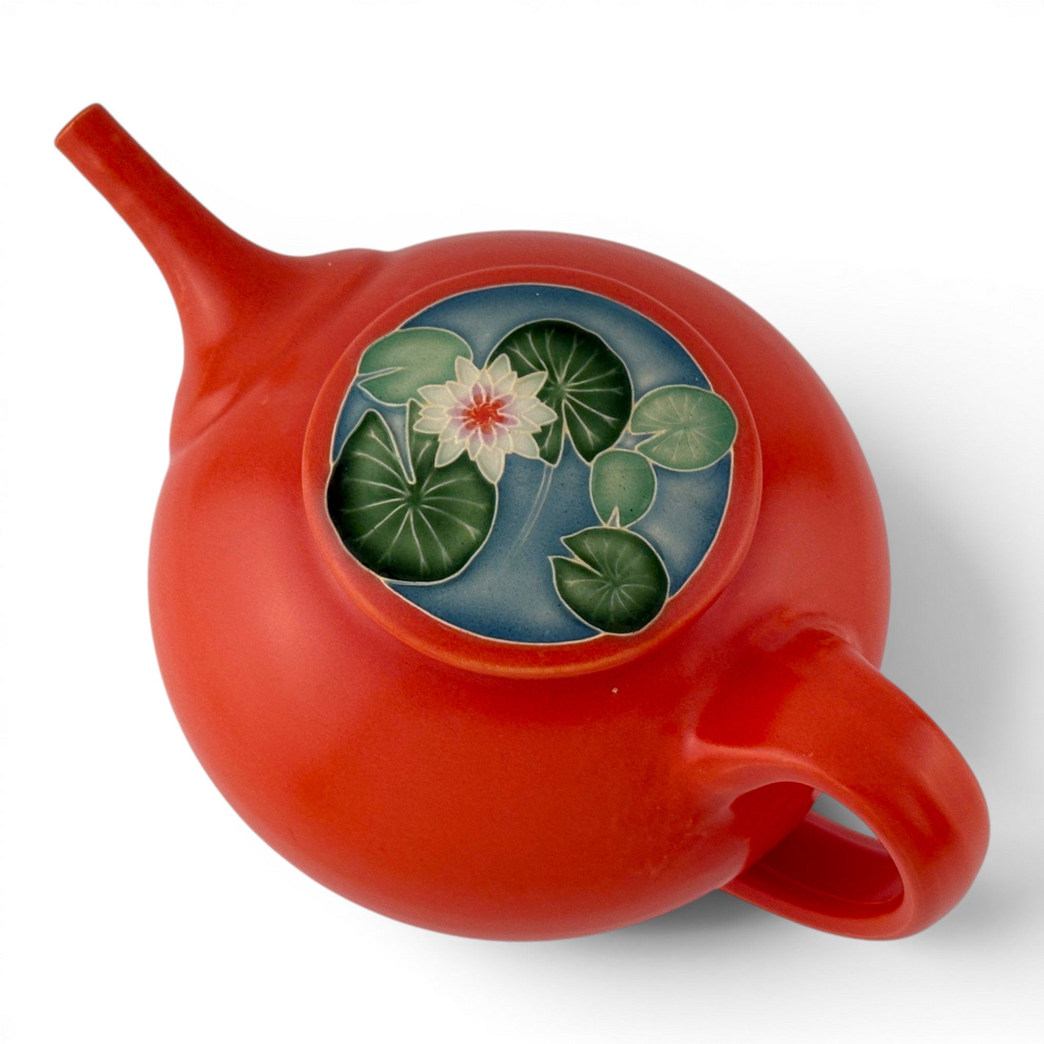 Sarah & Thomas Gelsanliter - Red Teapot with Waterlily Lid