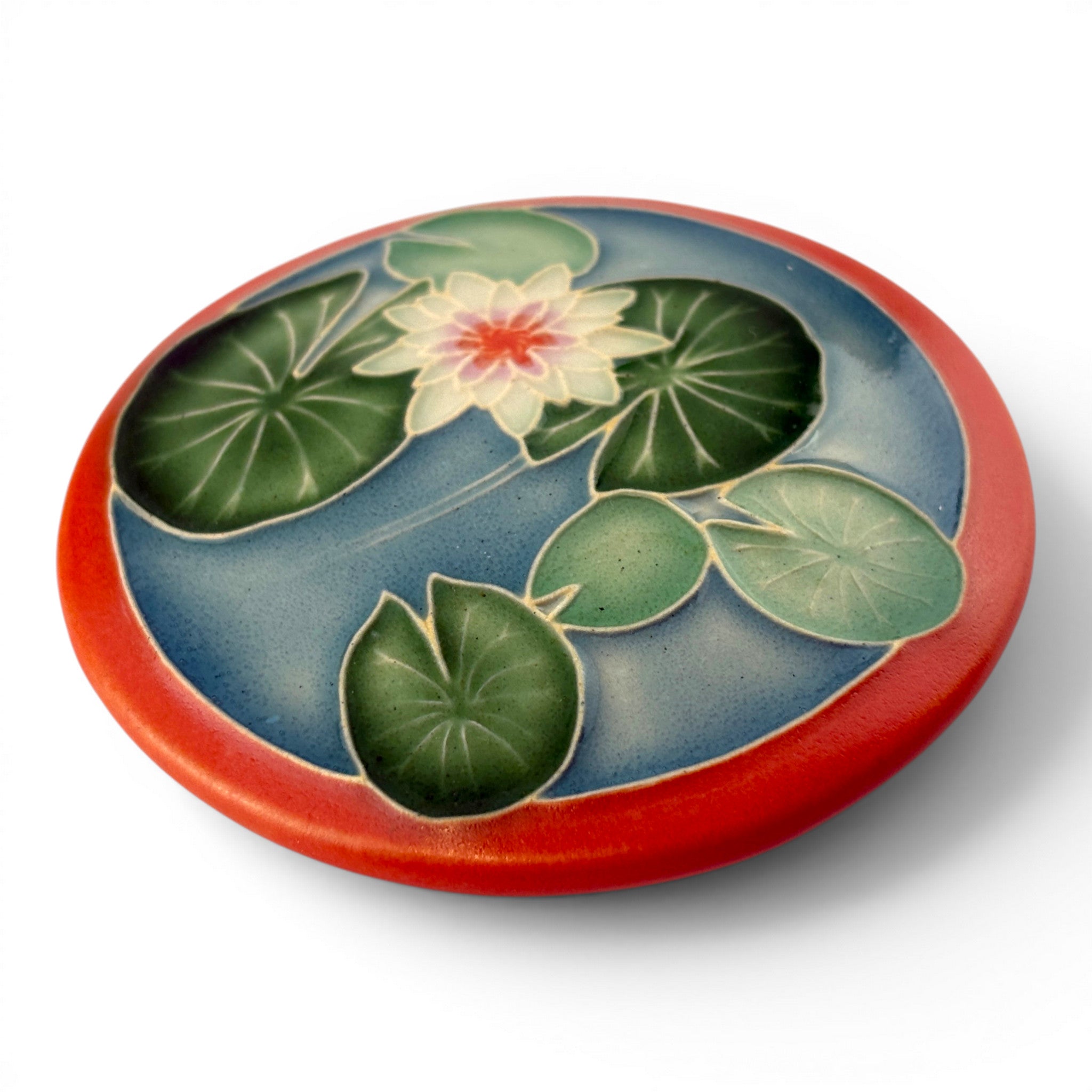 Sarah & Thomas Gelsanliter - Red Teapot with Waterlily Lid