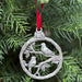 two turtle doves in this handcrafted pewter ornament