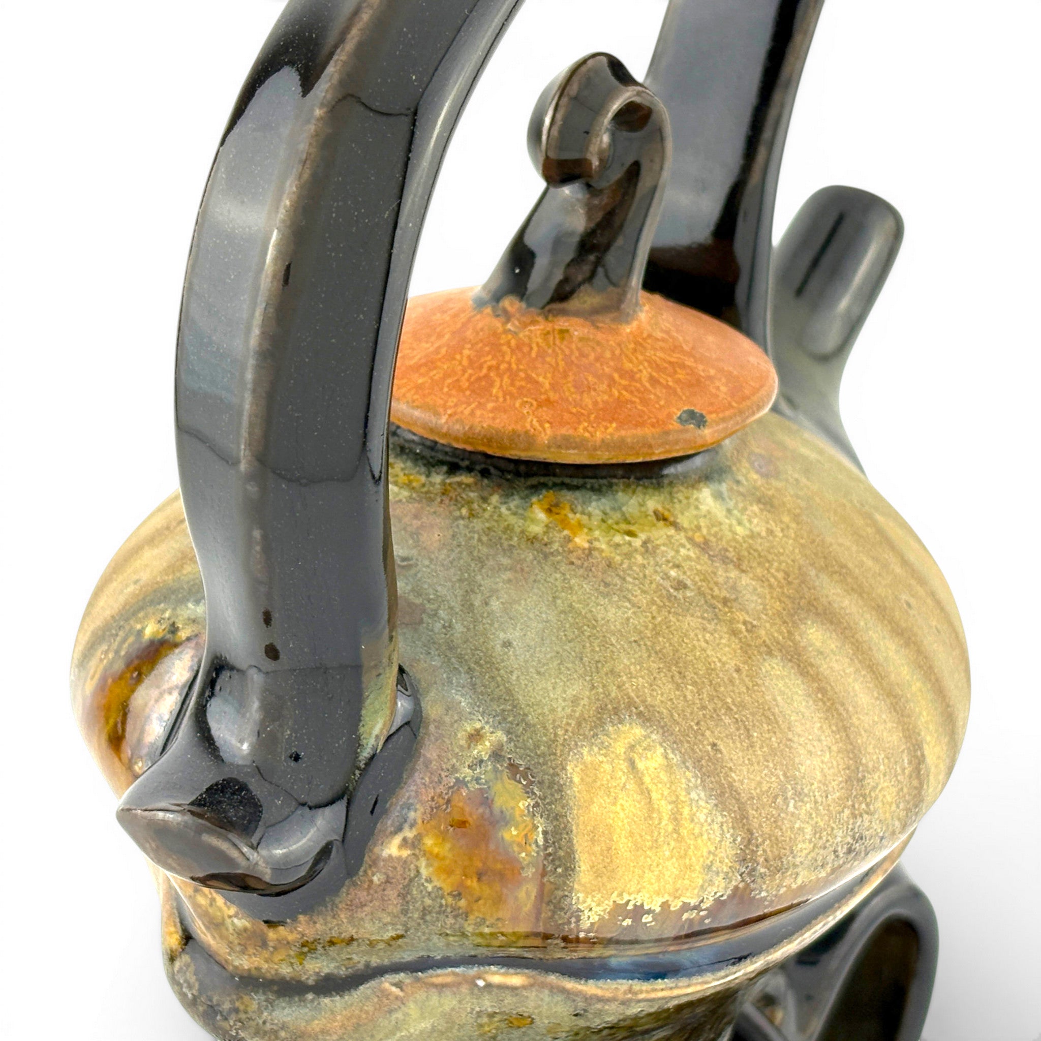 Steve Loucks - Oval Teapot on a Base with Overtop Handle