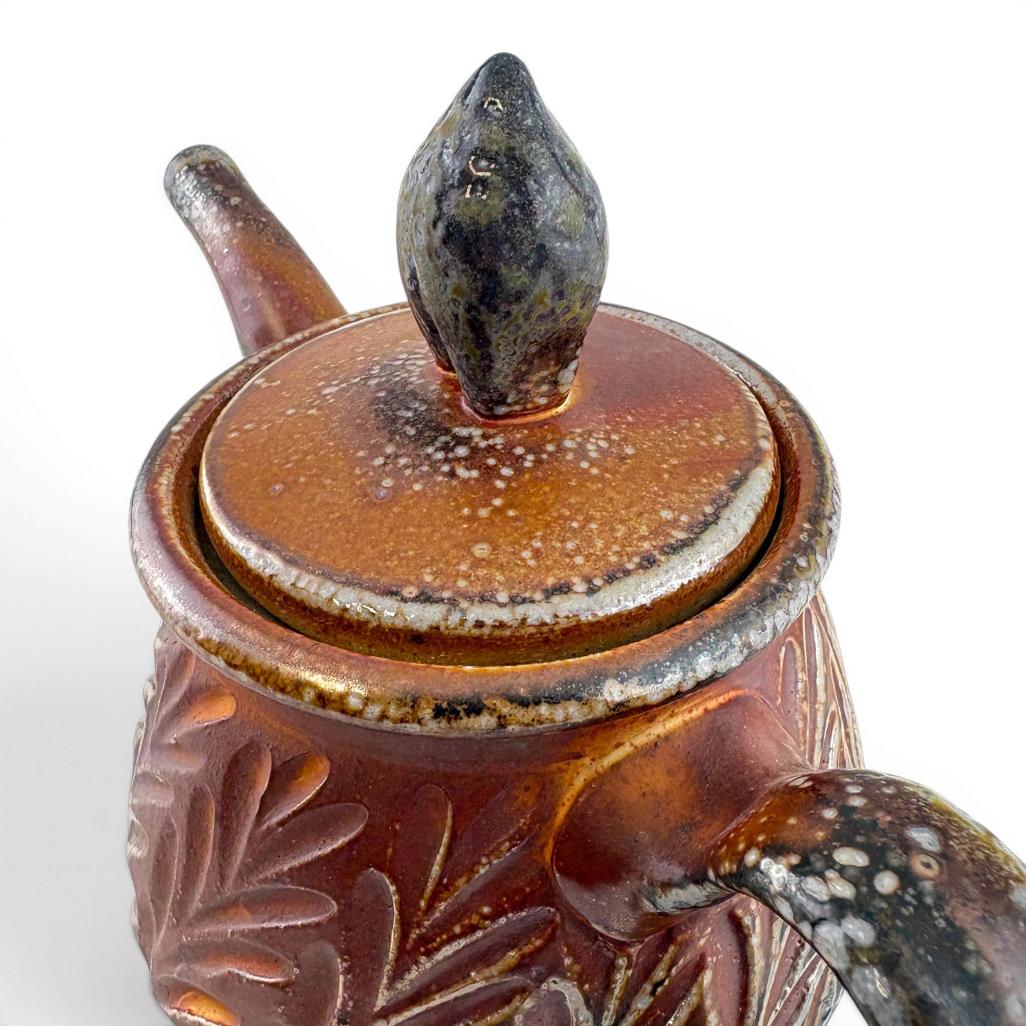 Joy Tanner - Carved Teapot & Cup with Tray