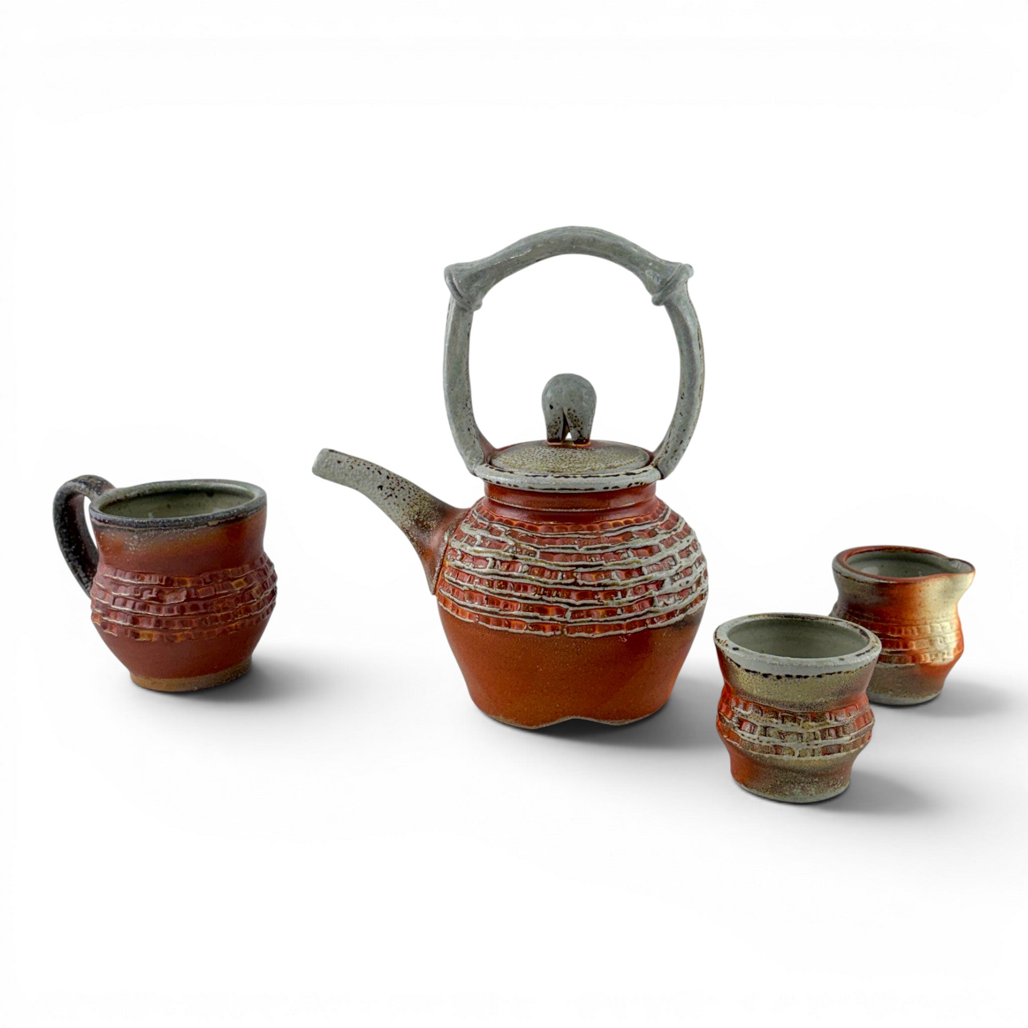 Joy Tanner - Teapot Set with Teacup, Creamer & Honey Cup