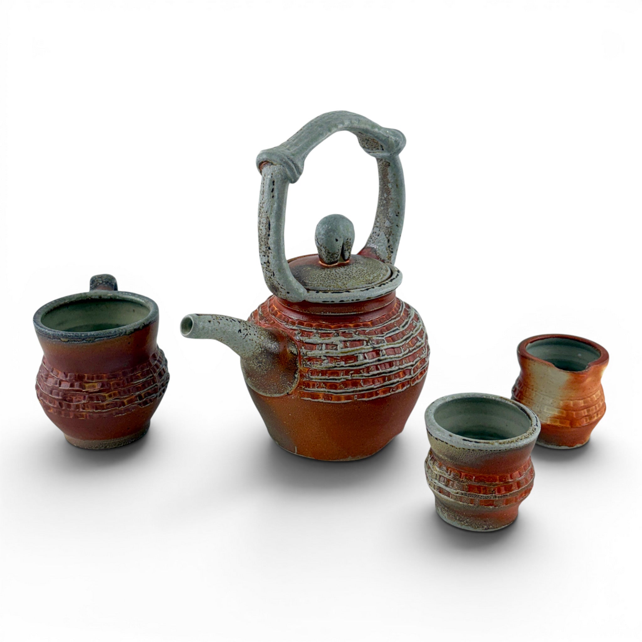 Joy Tanner - Teapot Set with Teacup, Creamer & Honey Cup