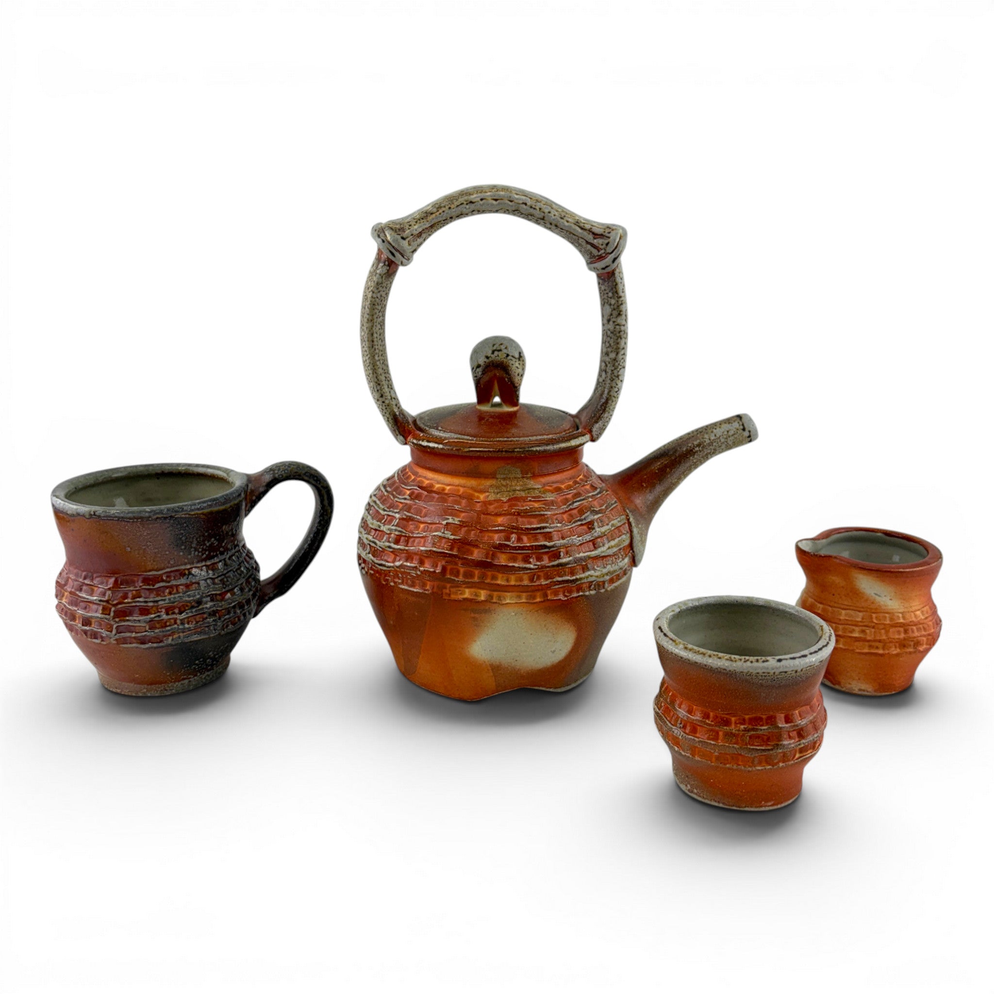 Joy Tanner - Teapot Set with Teacup, Creamer & Honey Cup