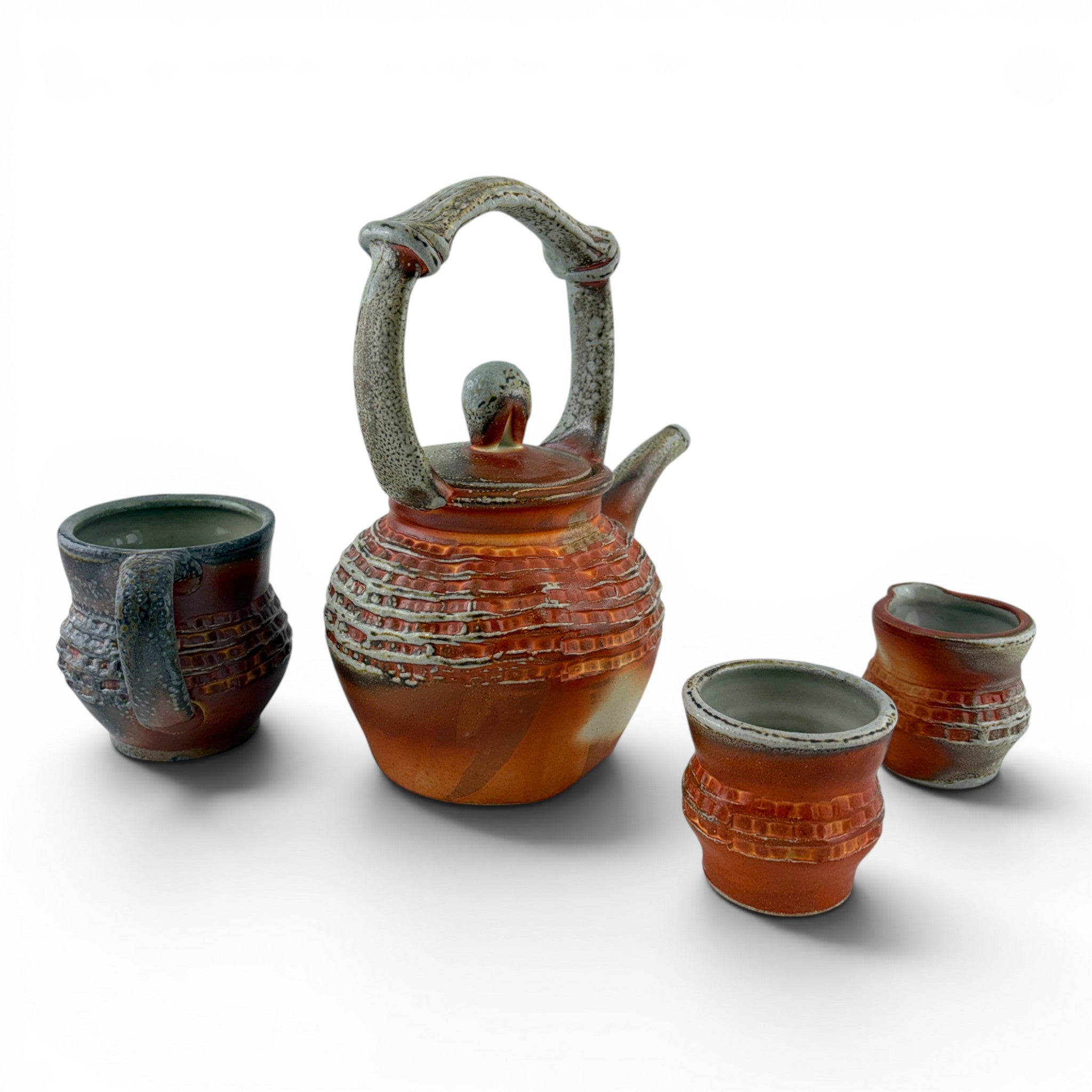 Joy Tanner - Teapot Set with Teacup, Creamer & Honey Cup