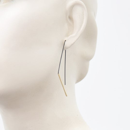 Jagged Hoops - Black Gold