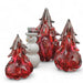 Anchor Bend Glass Large Red Glass Holiday Trees