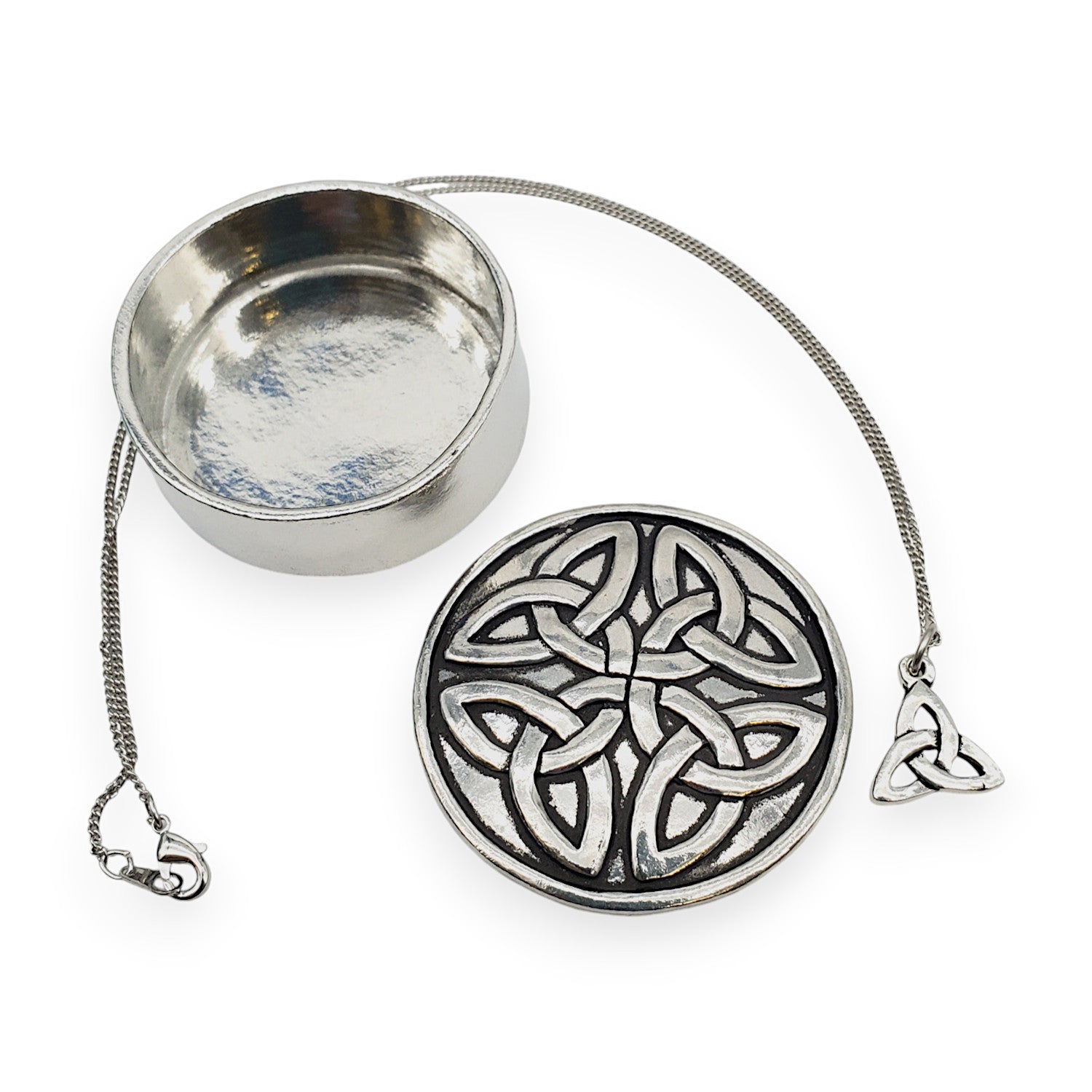 Basic Spirit Pewter Wishbox with Necklace Celtic Design