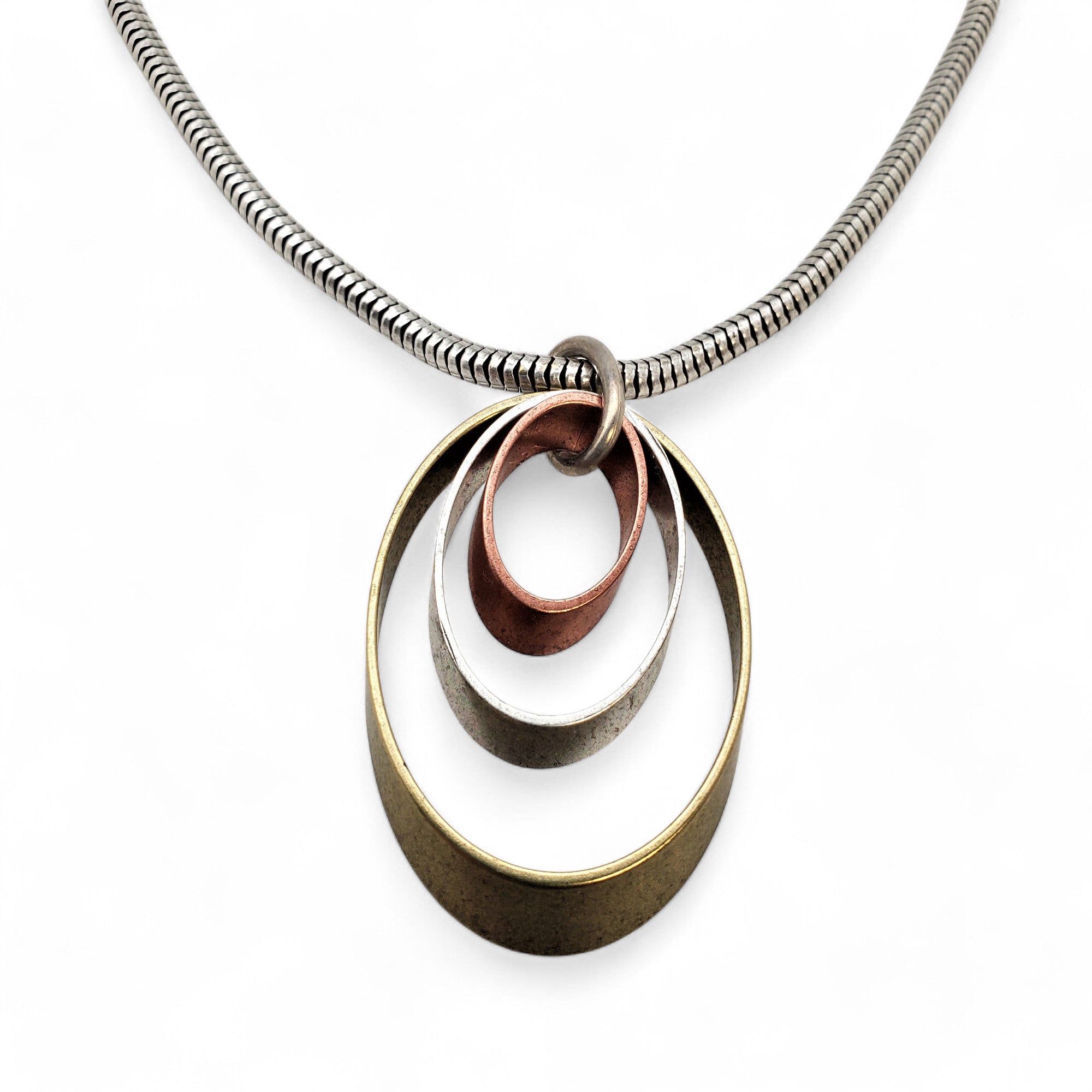 Geometric Ovals Necklace